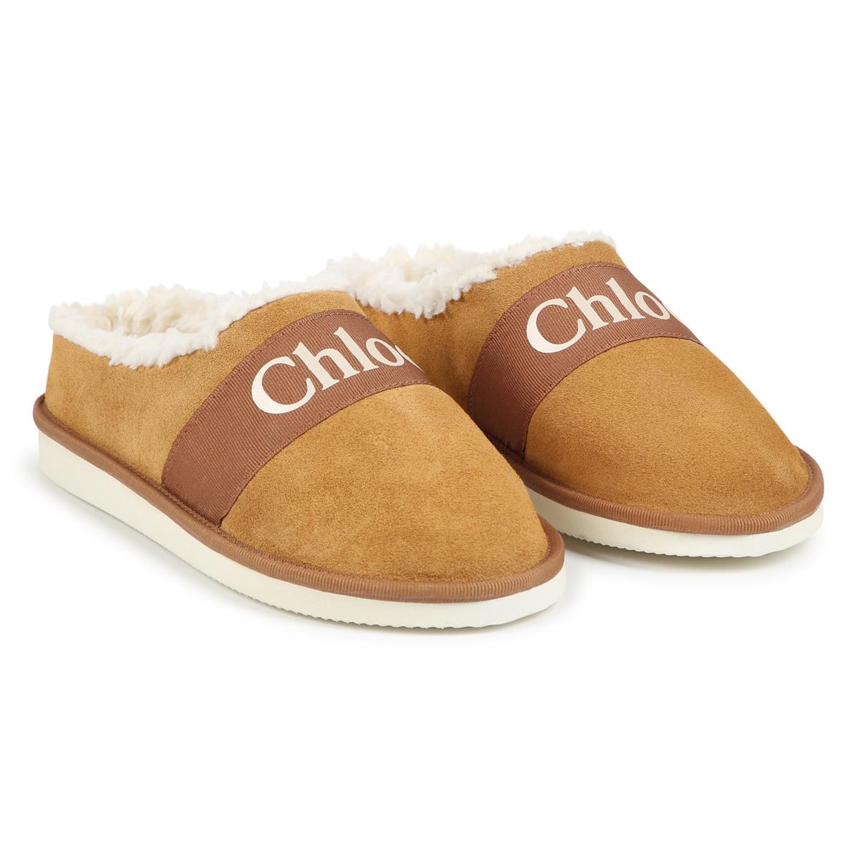 Girls Brown Logo Shoes