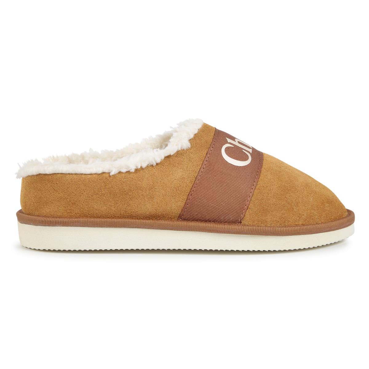 Girls Brown Logo Shoes