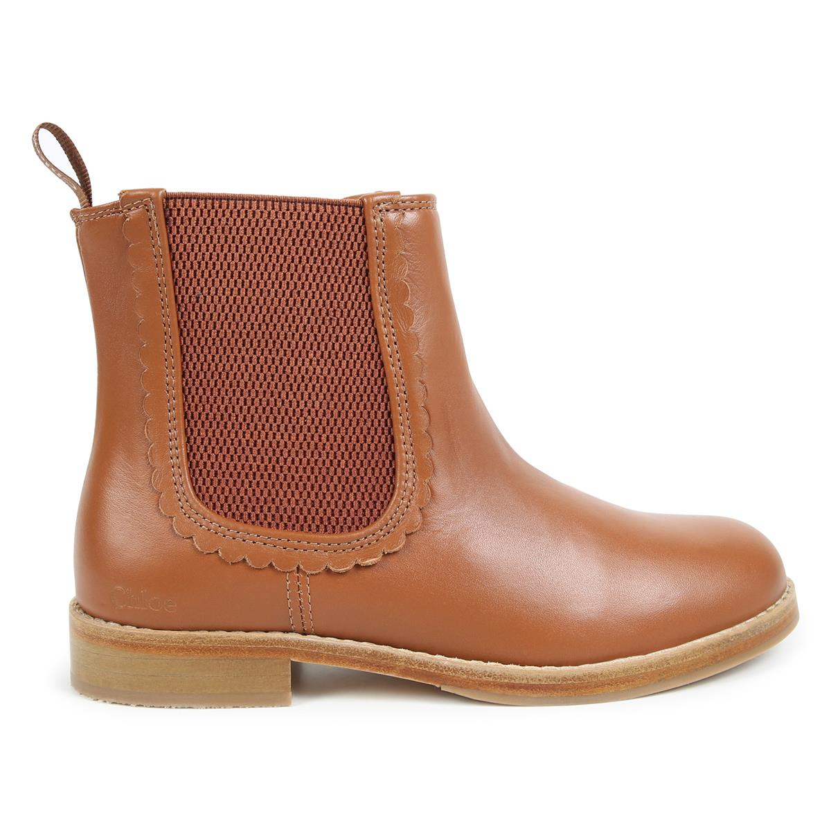 Girls Light Brown Short Boots