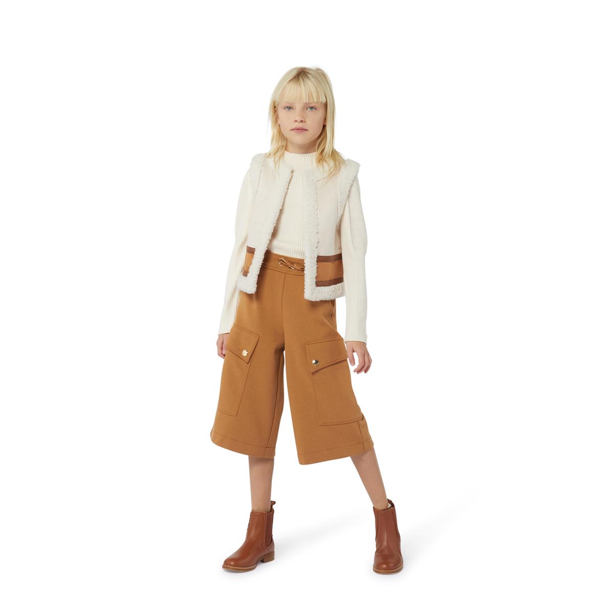 Girls Light Brown Short Boots