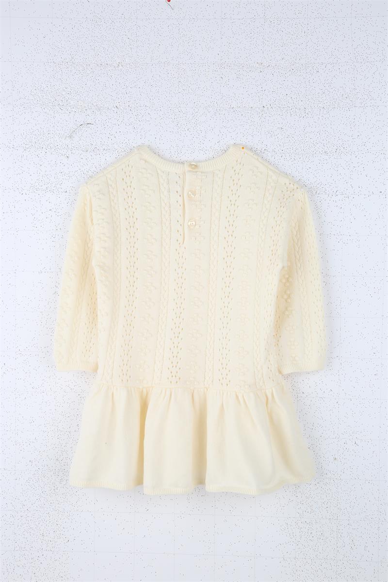 Baby Girls Beige Cotton Dress