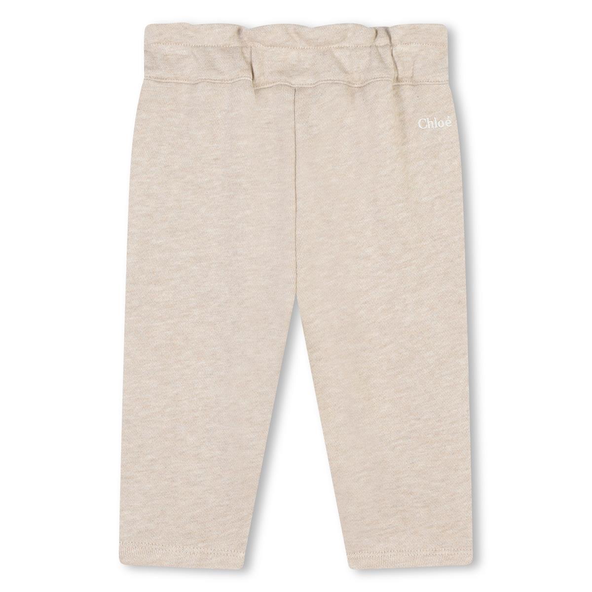 Baby Girls Beige Cotton Trousers