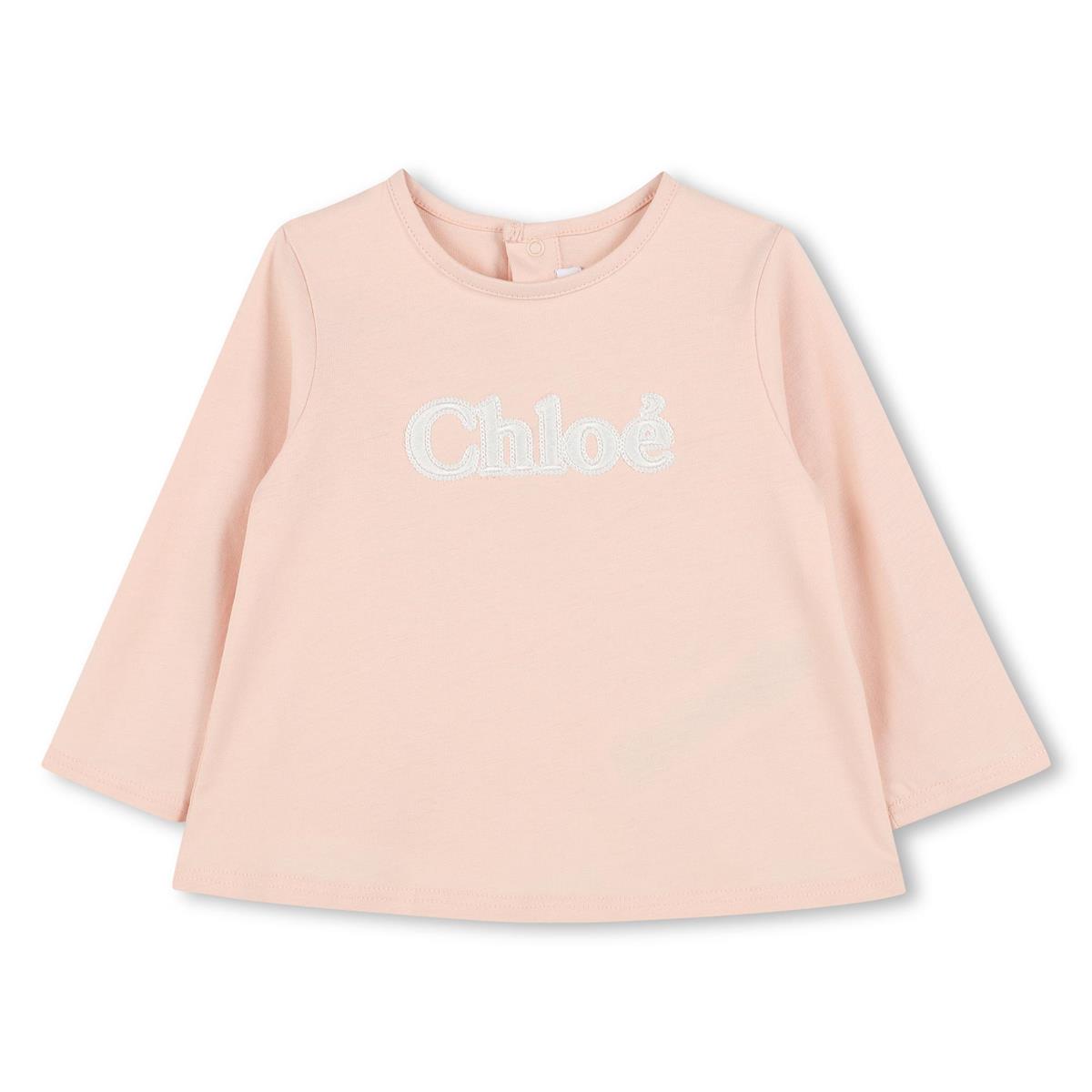 Baby Girls Pink Cotton T-Shirt