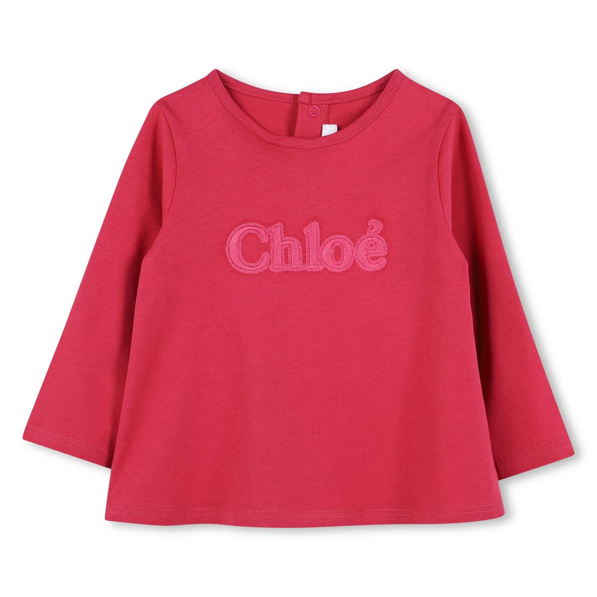 Baby Girls Fuchsia Cotton T-Shirt