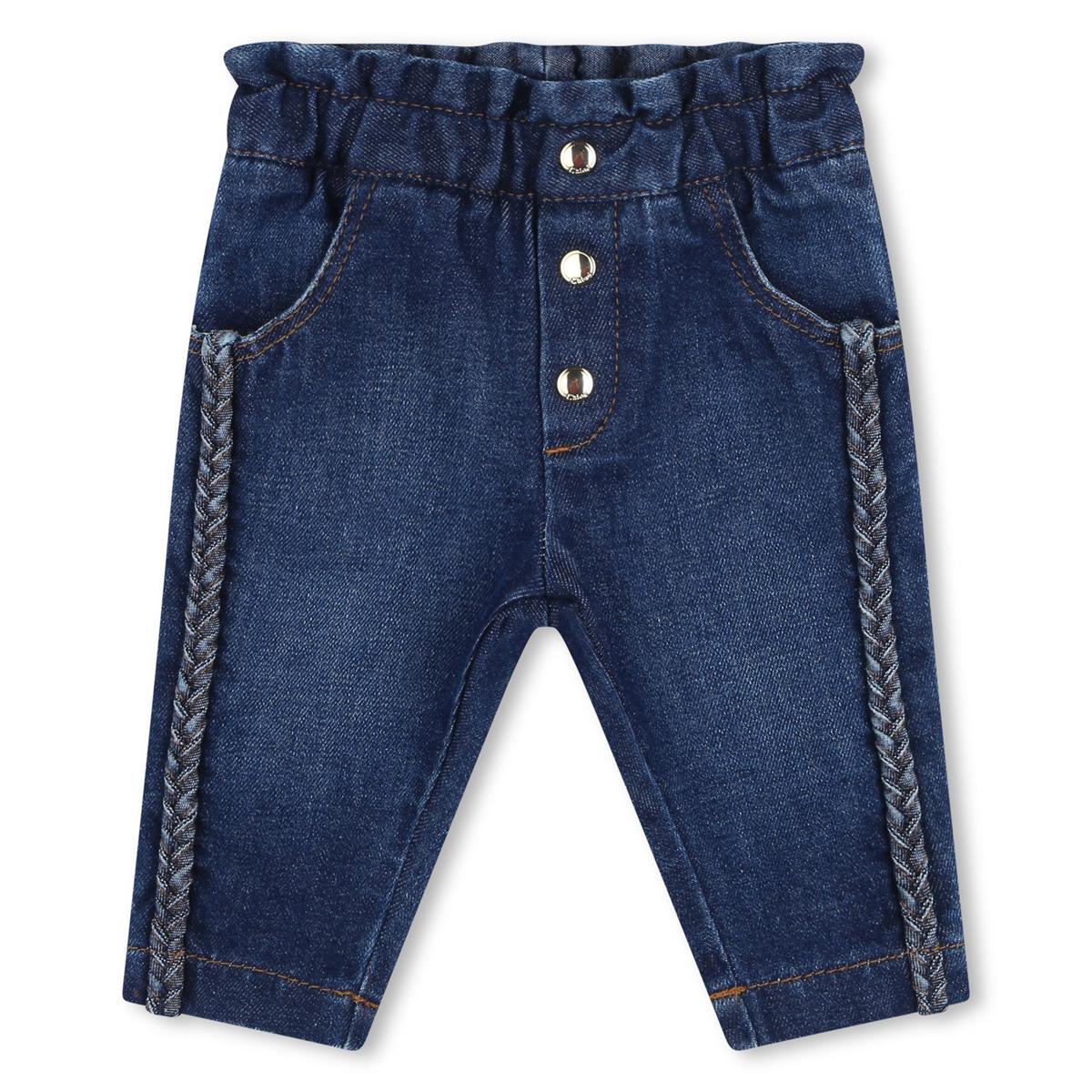 Baby Girls Blue Denim Trousers