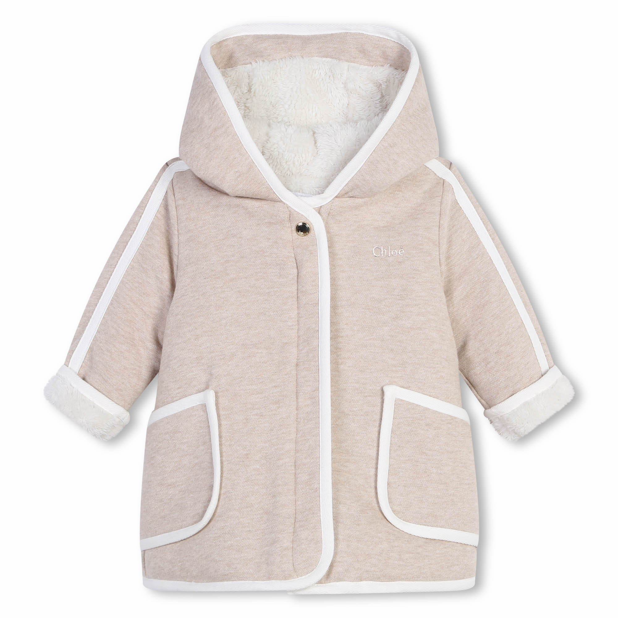 Baby Girls Beige Padded Coat