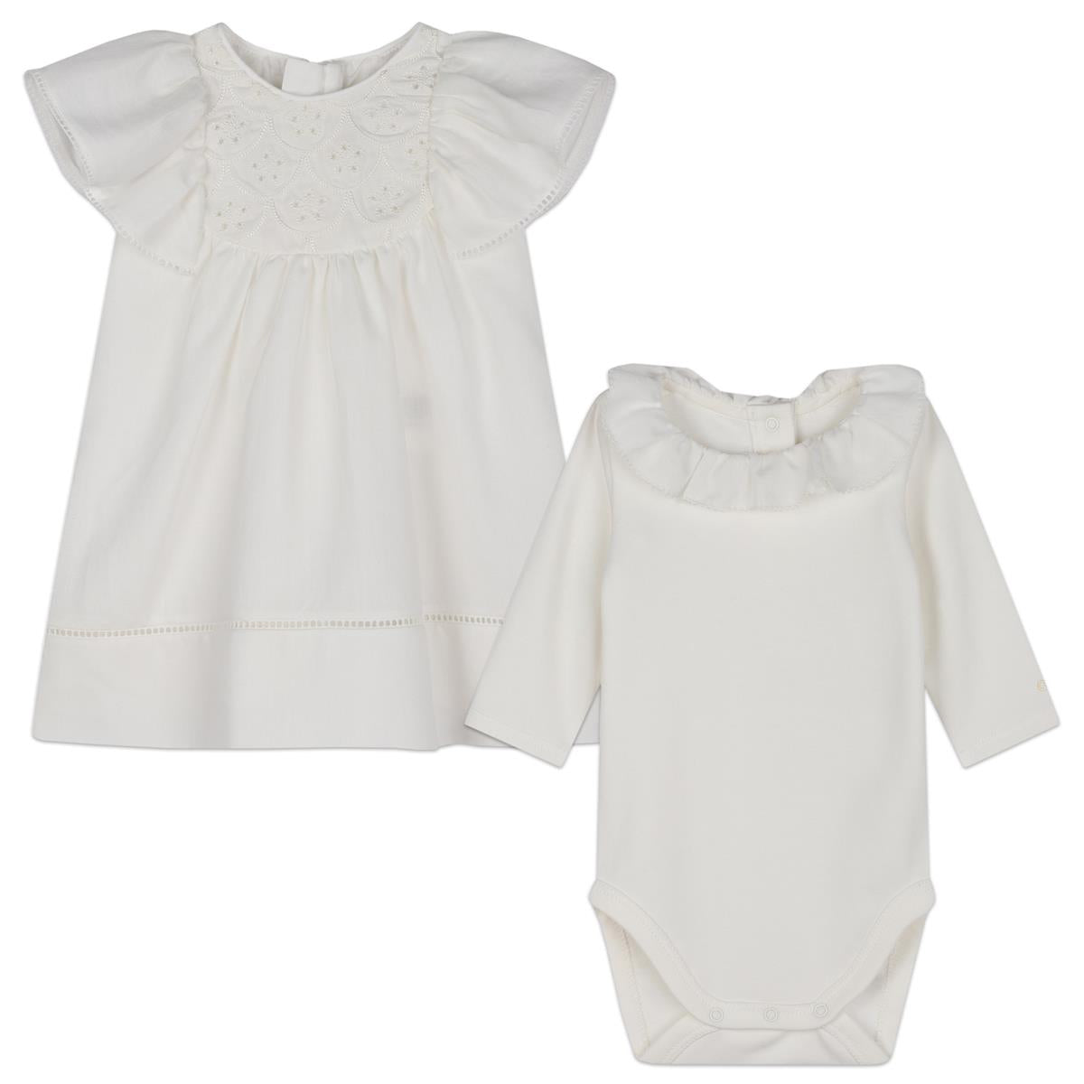 Baby Girls White Cotton Set