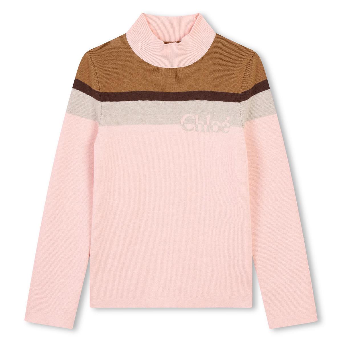 Girls Pink Cotton Sweater