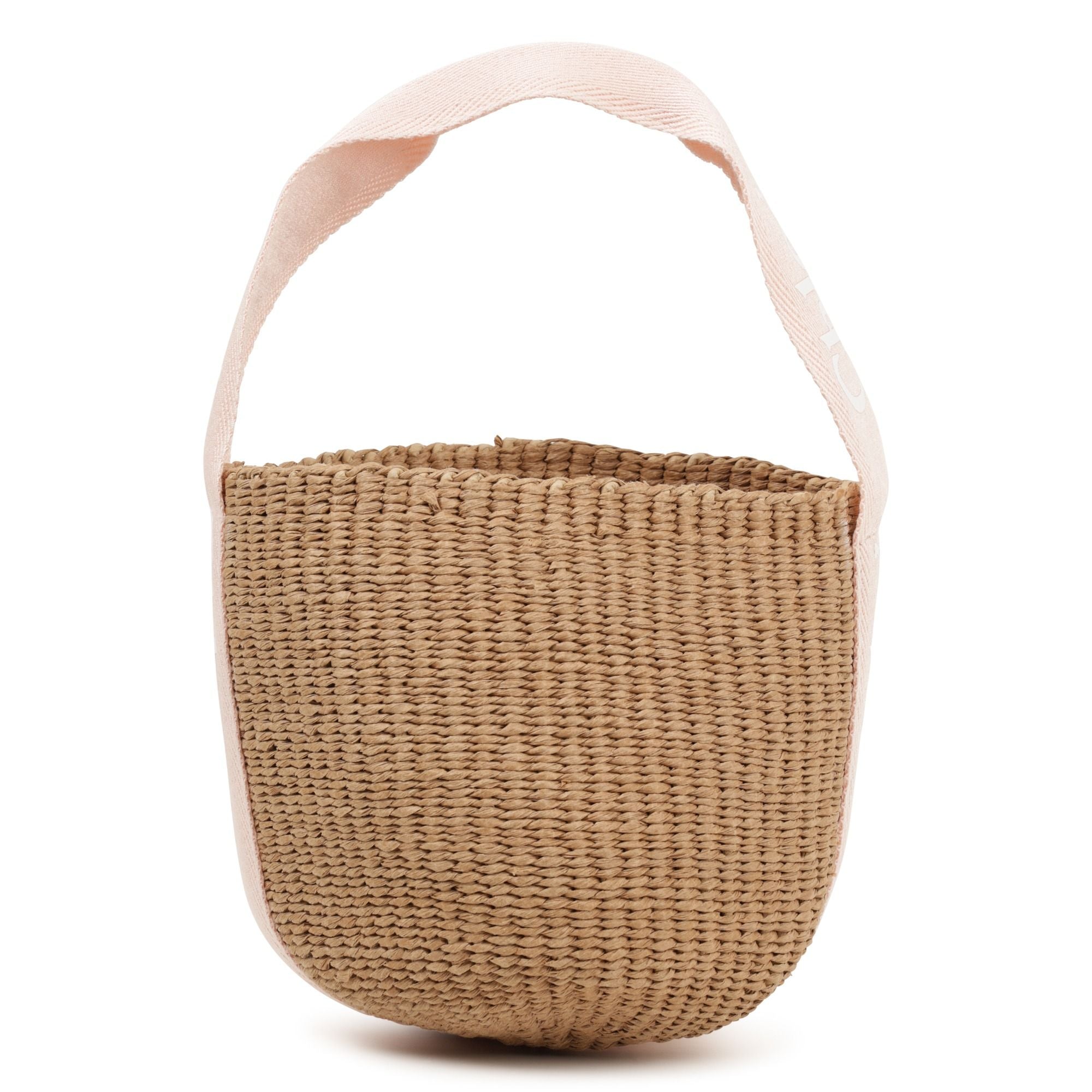 Girls Beige Woven Handbag(L17cmxH18cm)