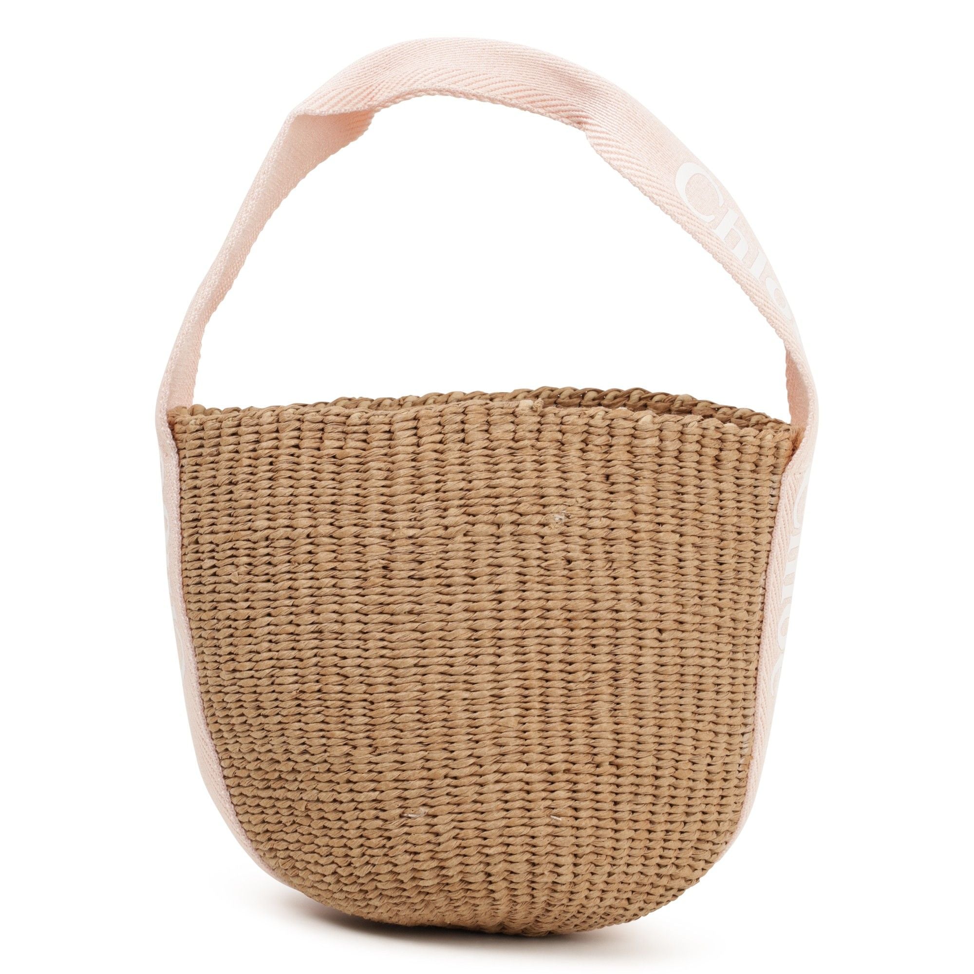 Girls Beige Woven Handbag(L17cmxH18cm)