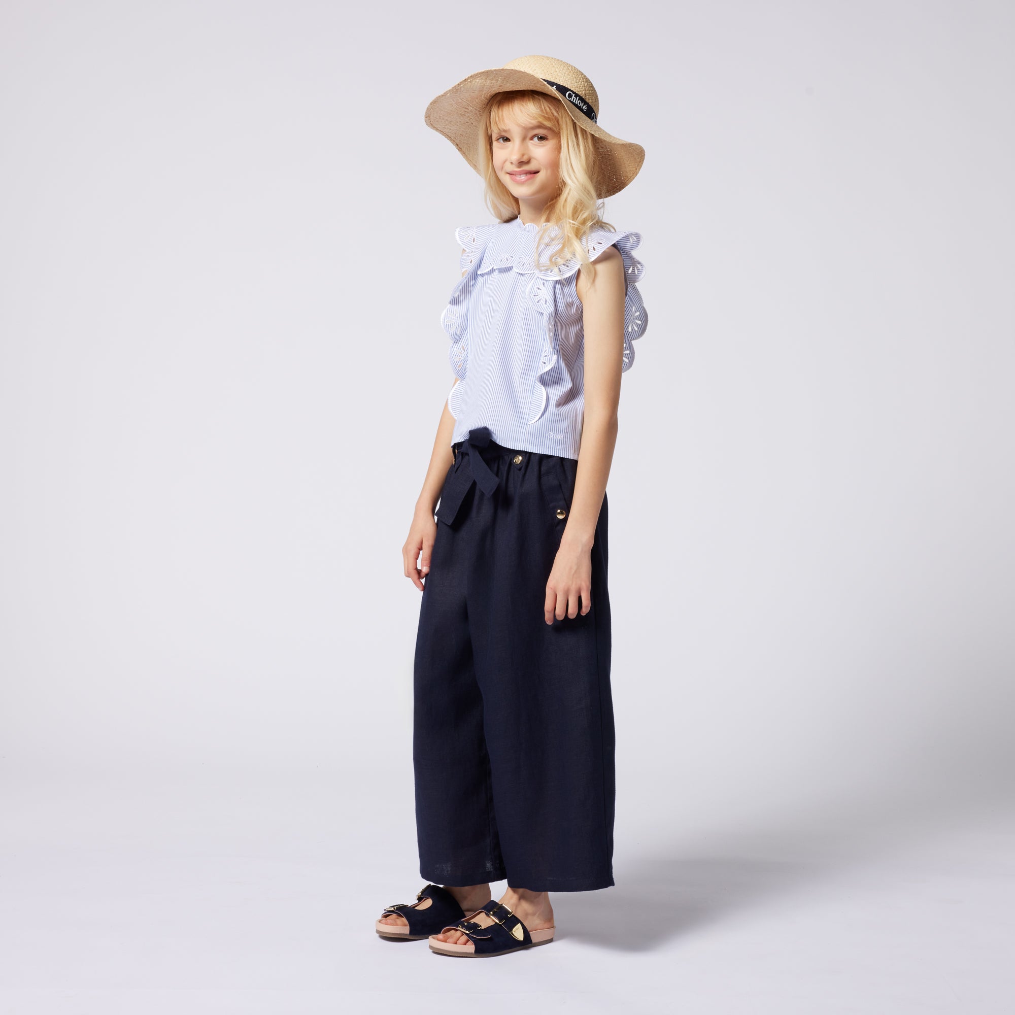 Girls Dark Blue Slippers