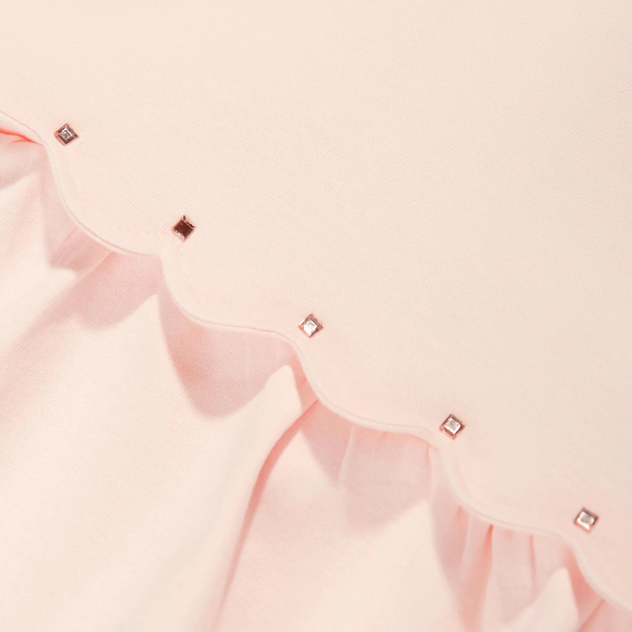 Baby Girls Light Pink Embroidered Logo Cotton Dress