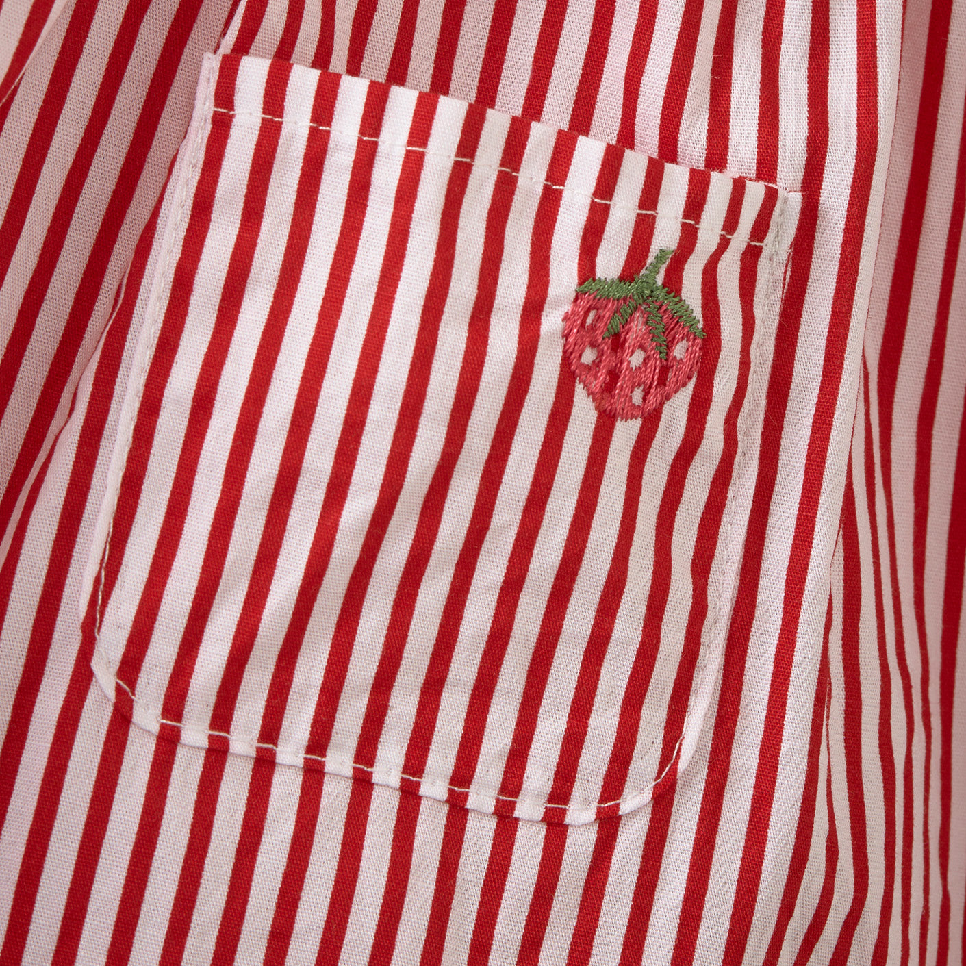 Baby Girls Red Stripes Cotton Dress