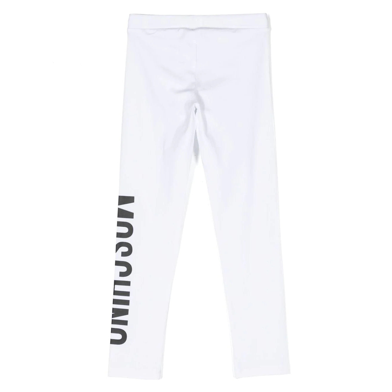 Girls White Logo Cotton Leggings