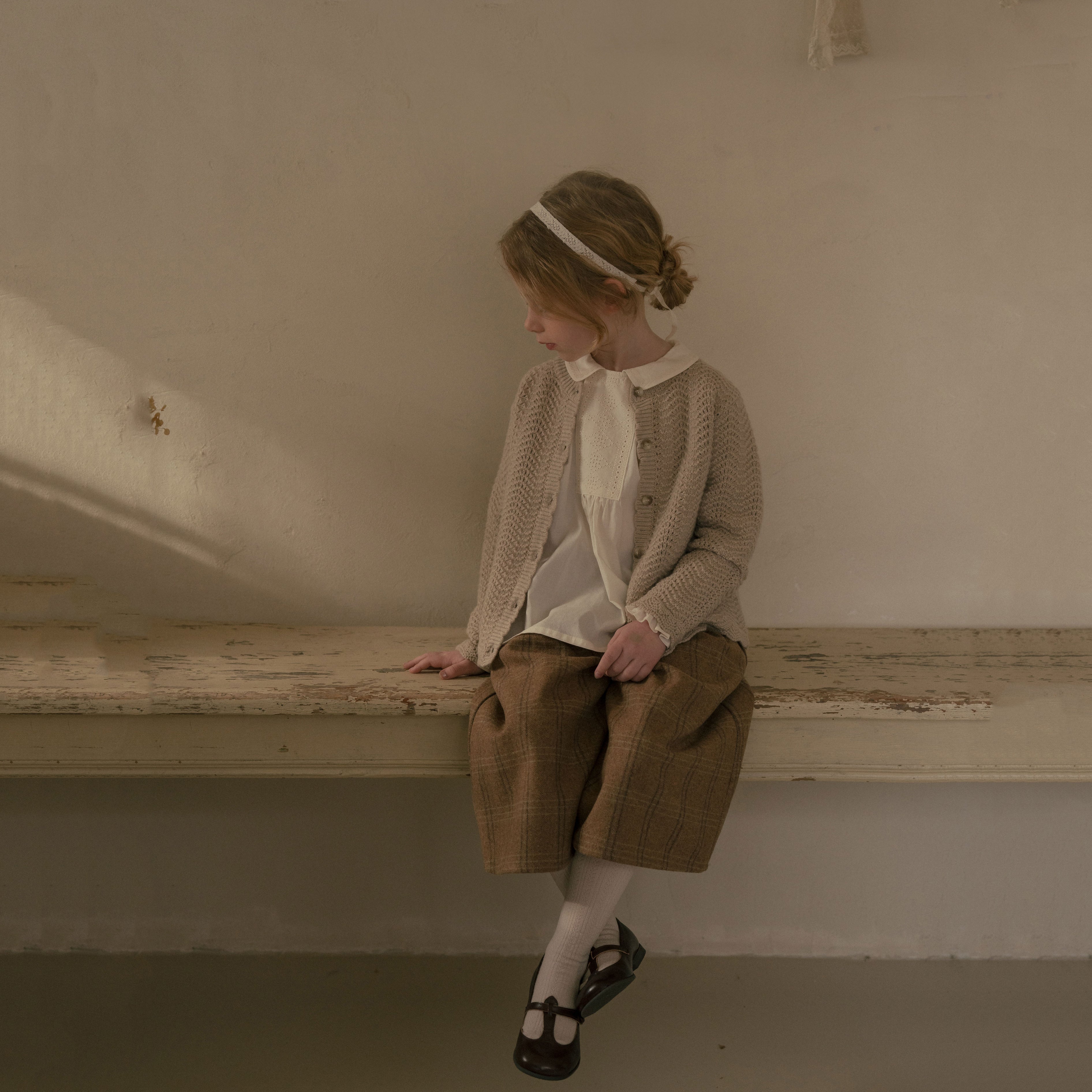 Girls Beige Cardigan