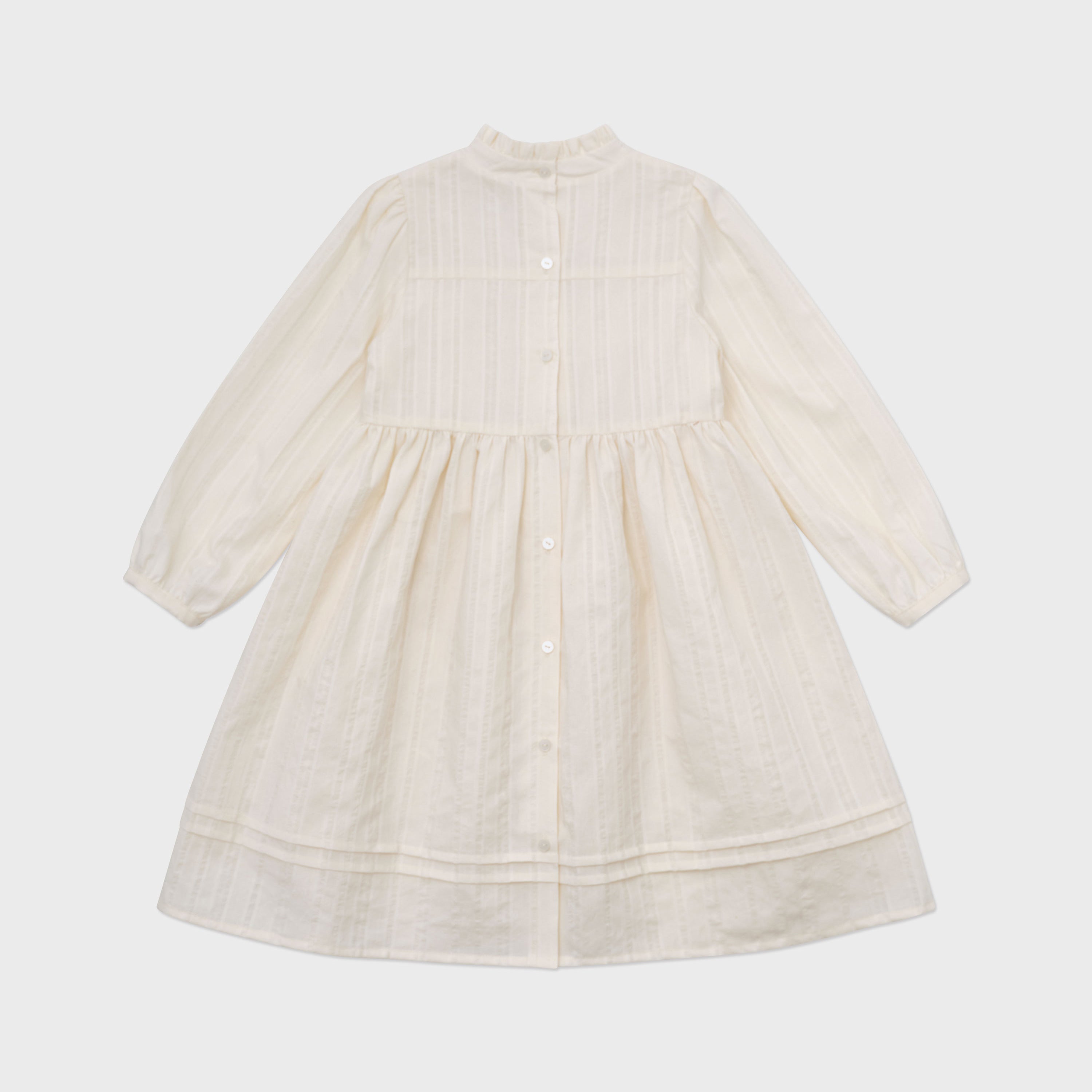 Girls White Cotton Dress