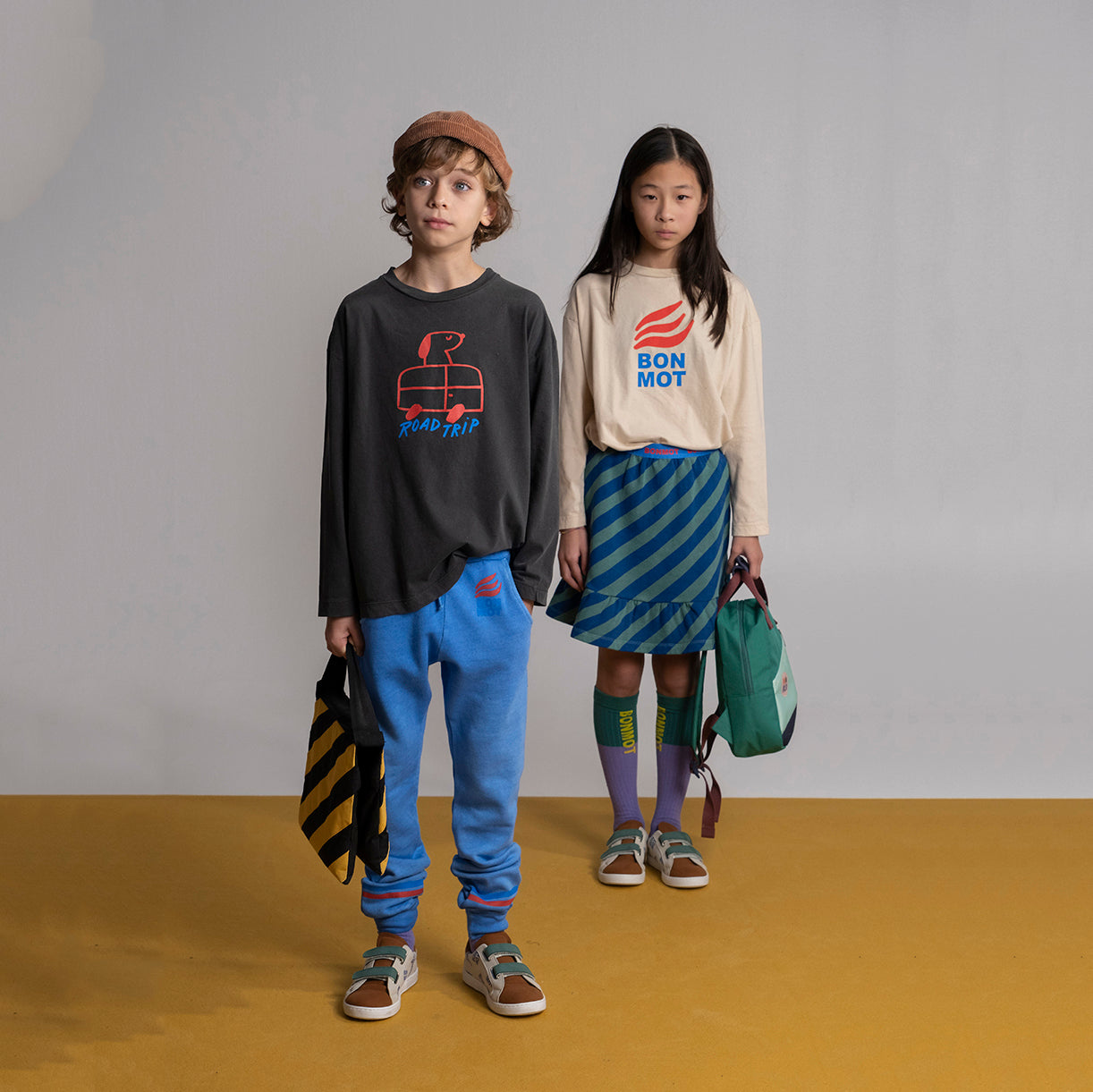 Boys & Girls Blue Cotton Trousers