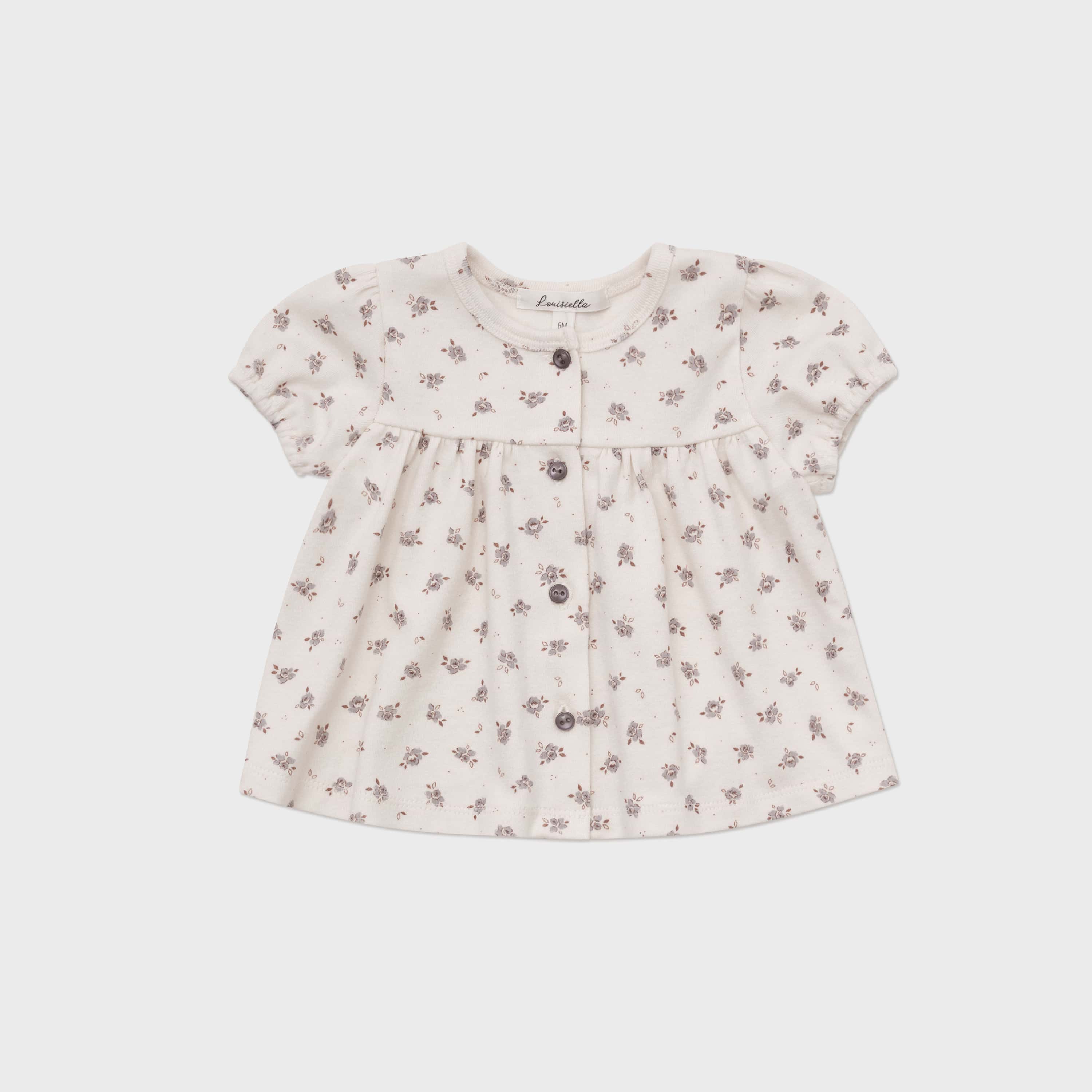 Baby Girls Beige Floral Cotton Set(3 Pack)