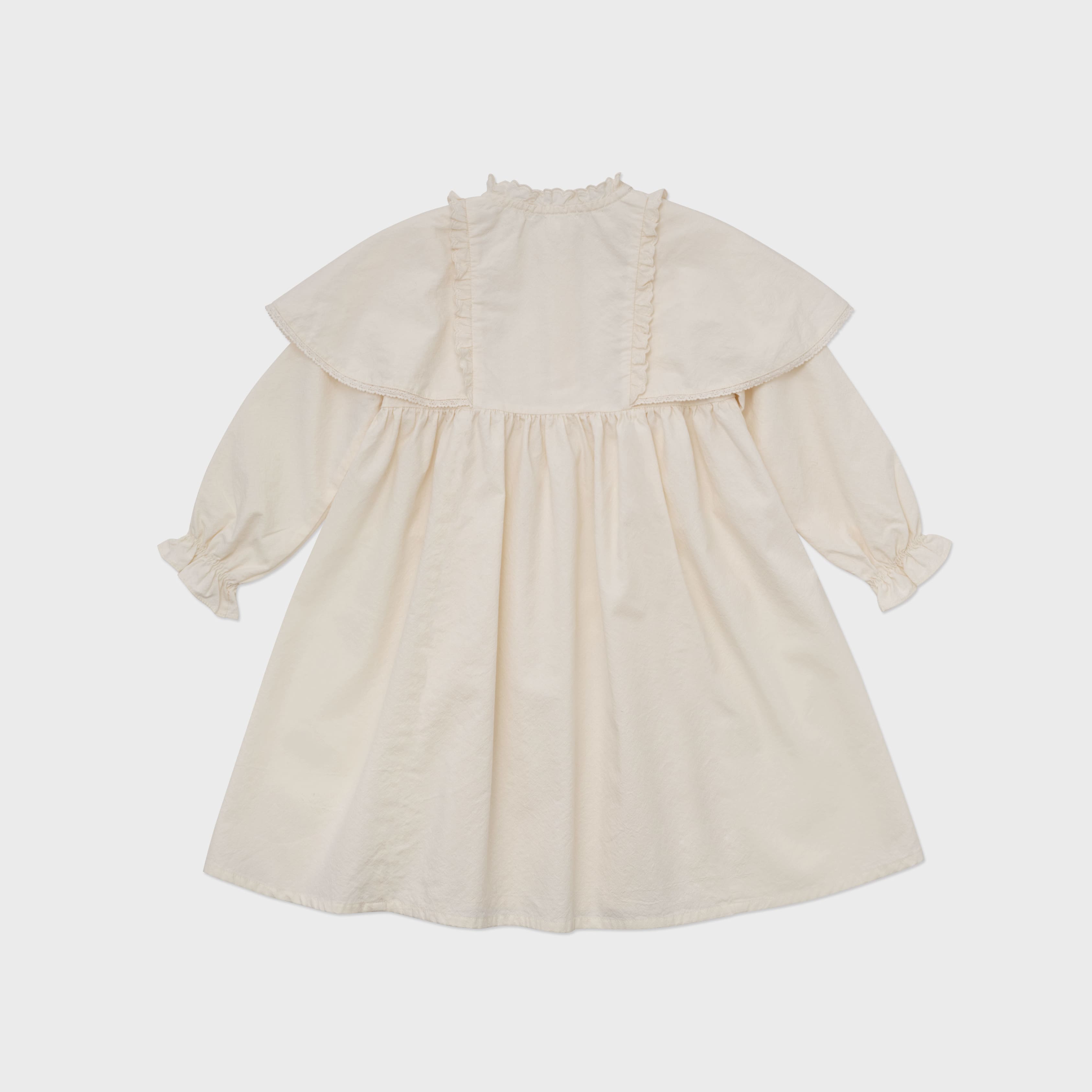 Girls White Embroidered Cotton Dress