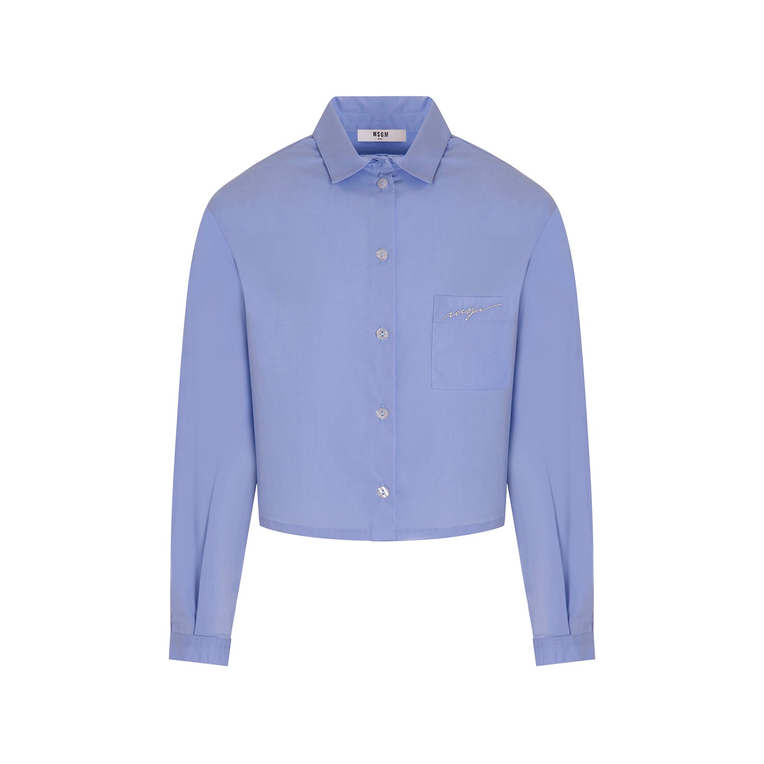 Girls Blue Cotton Shirt