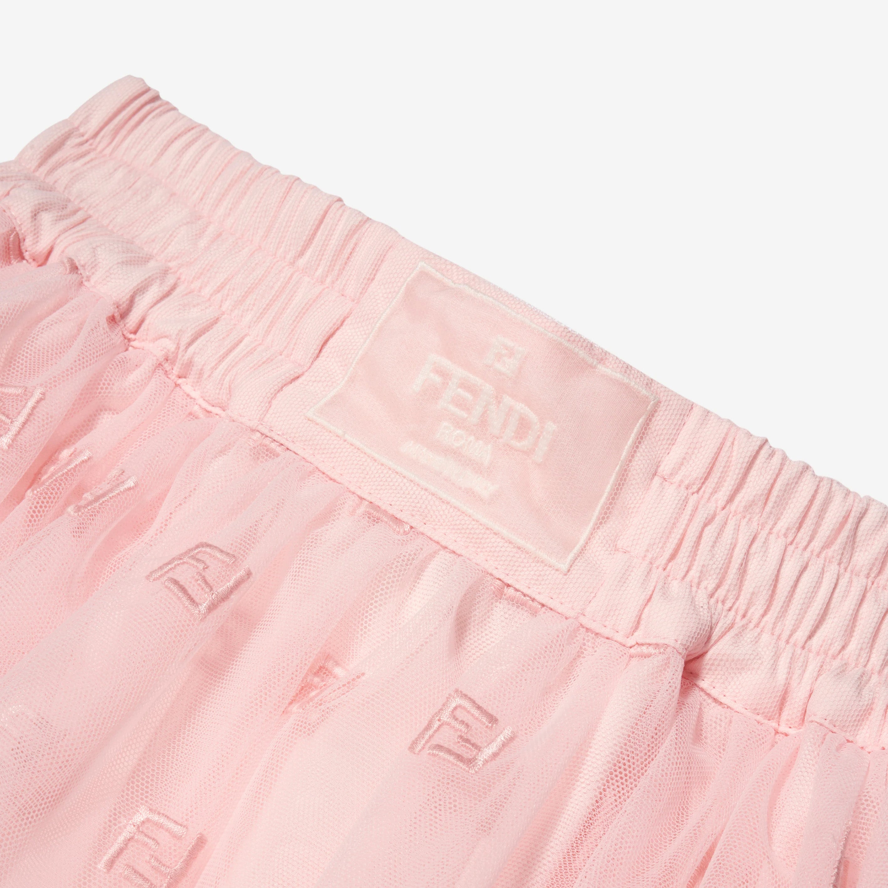 Girls Pink Logo Skirt