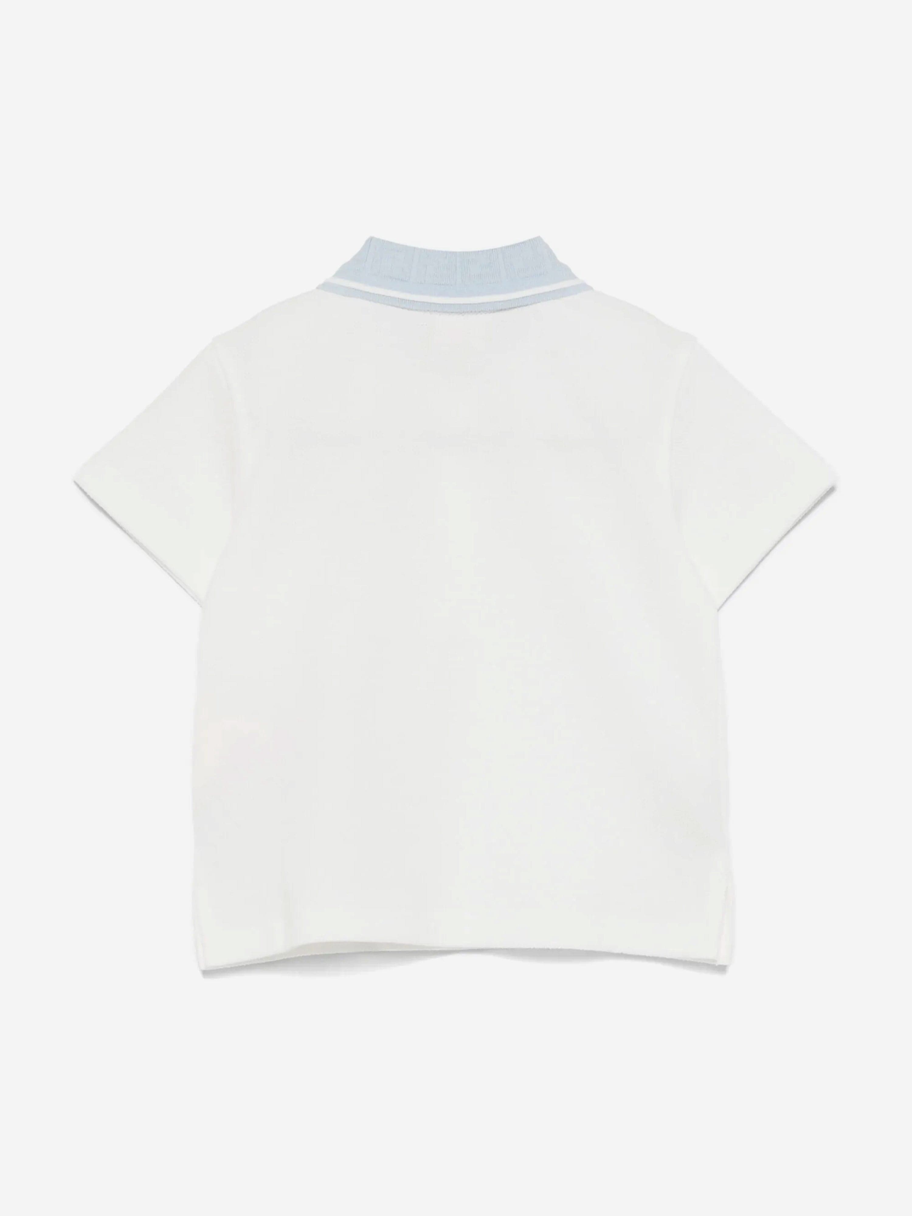 Baby Boys Logo Polo Shirt in White