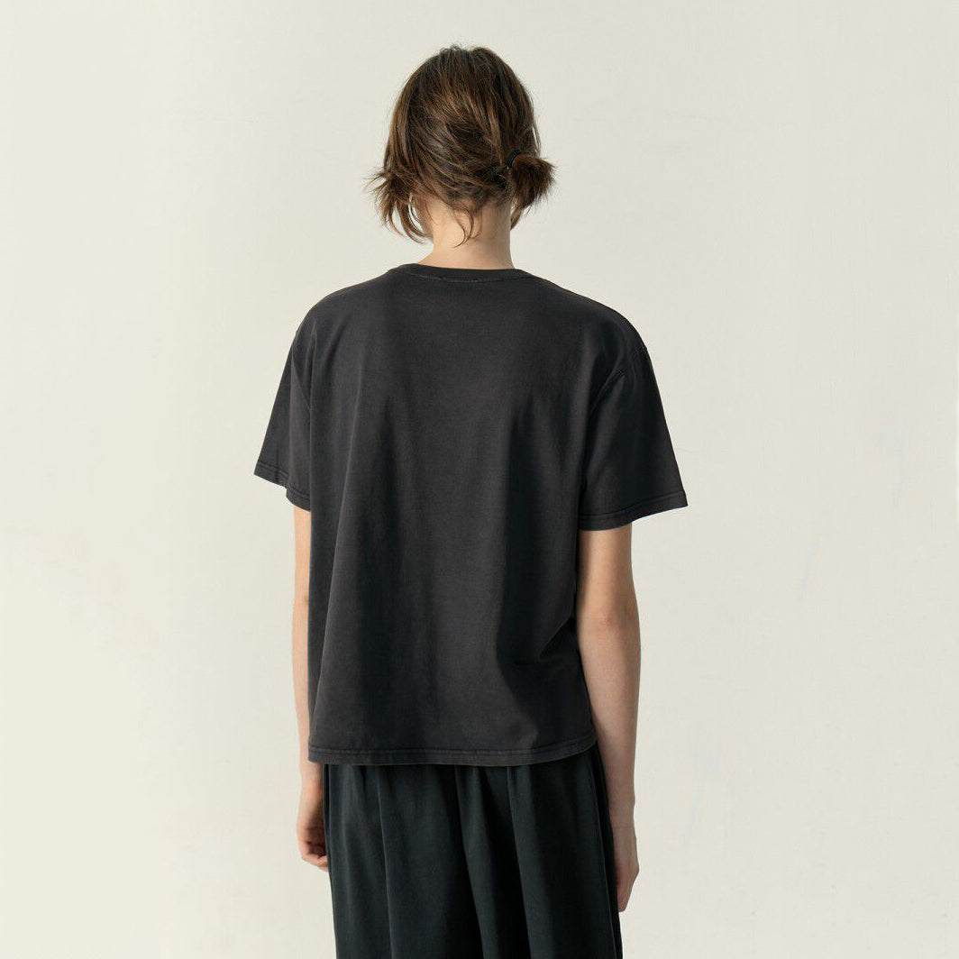 Girls Black Cotton T-Shirt