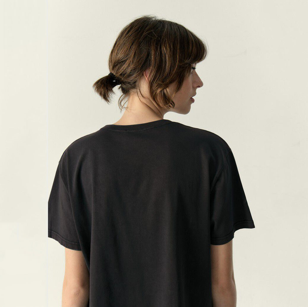 Girls Black Cotton T-Shirt