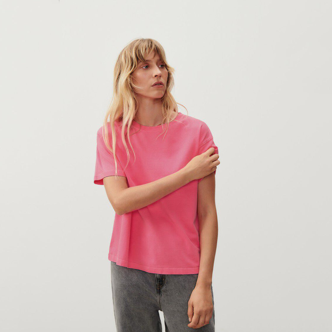 Girls Pink Cotton T-Shirt