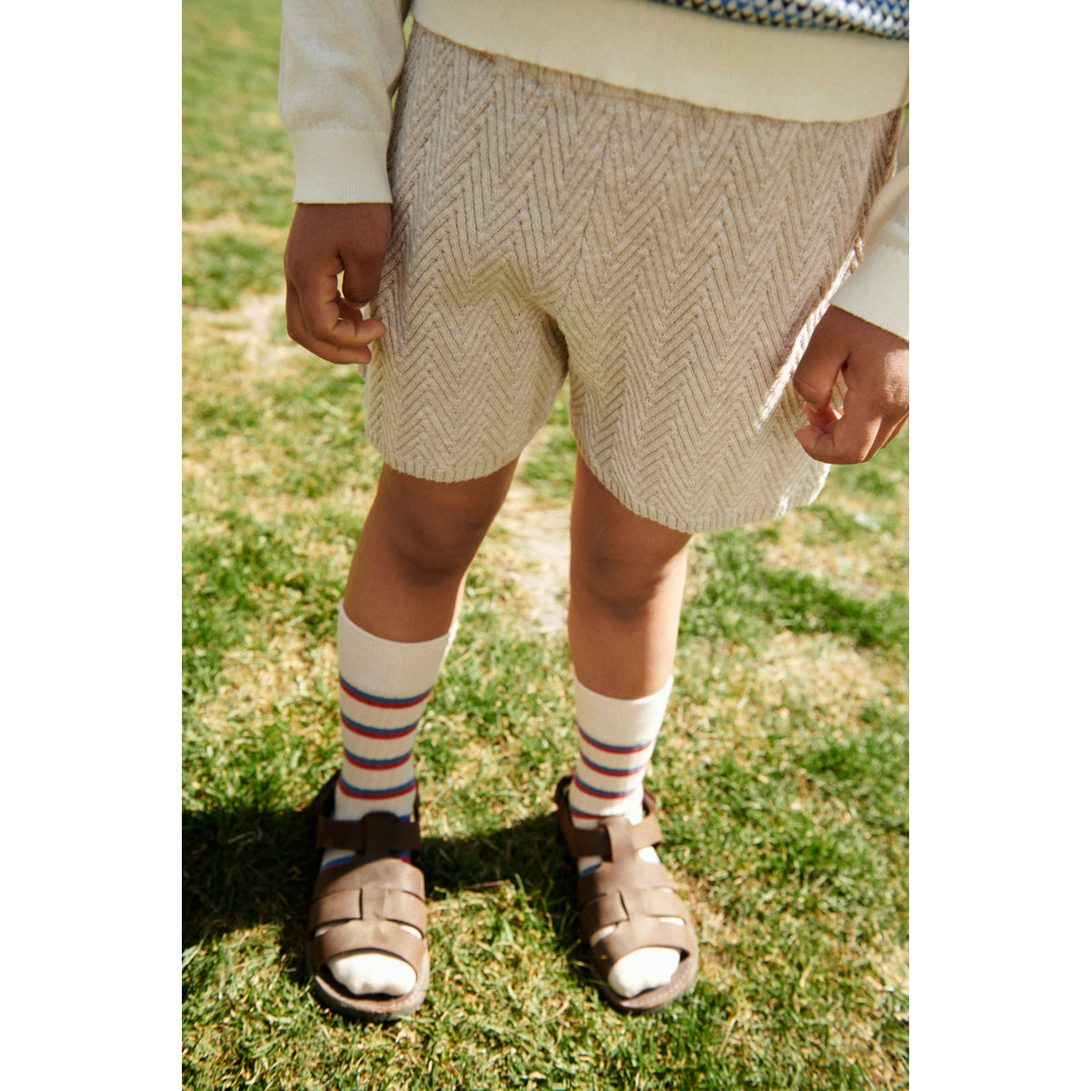 Boys & Girls Taupe Cotton Shorts