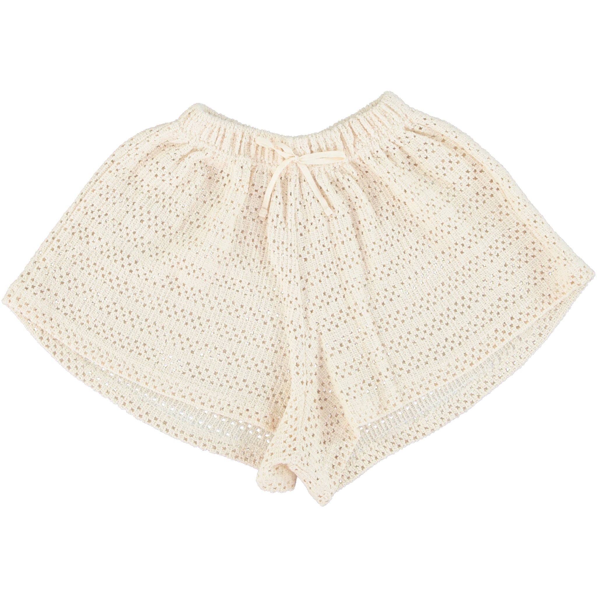 Girls White Knit Shorts