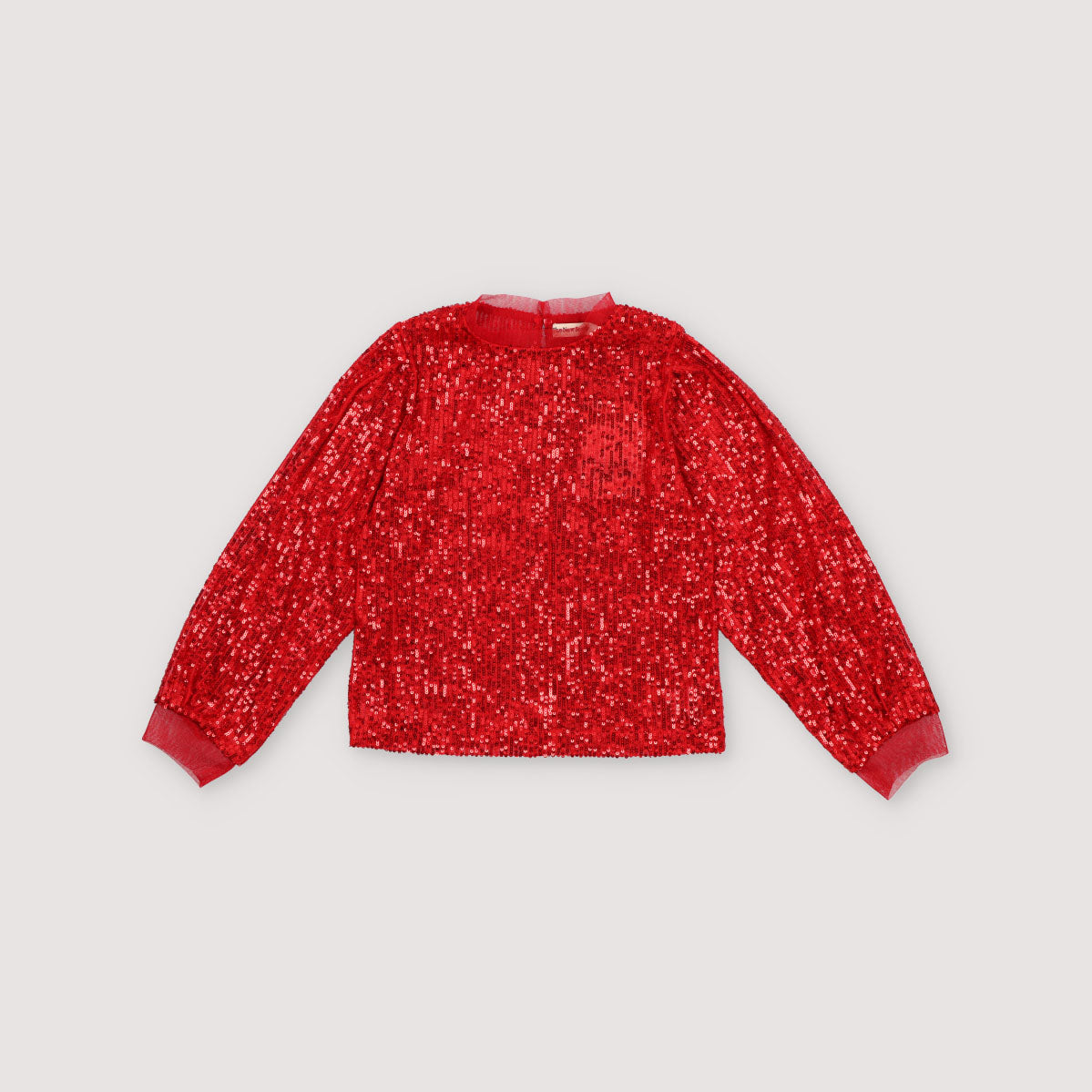 Girls Red Sequin Top