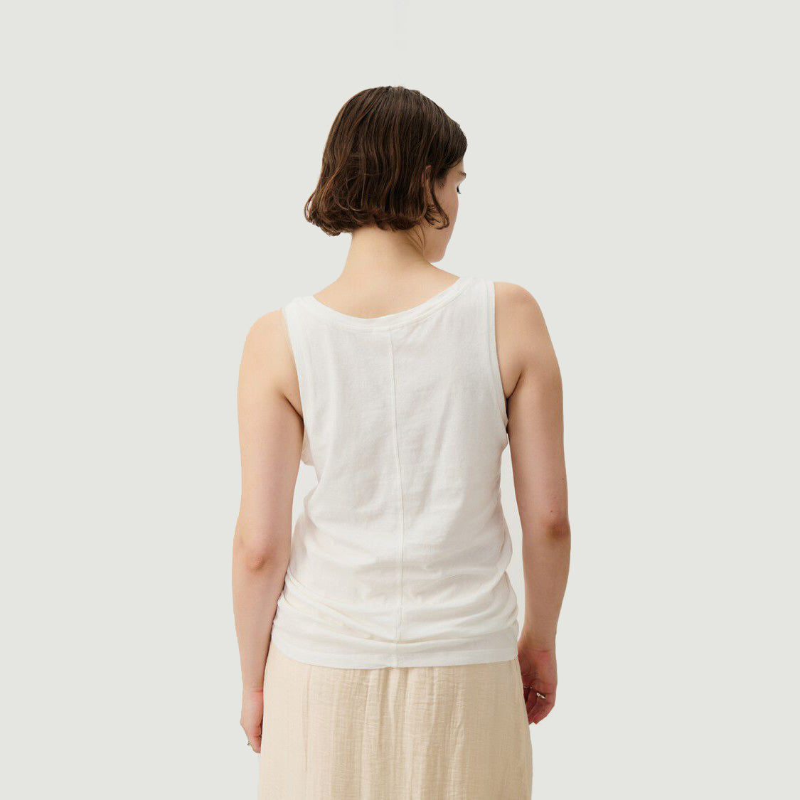Women White Cotton Vest