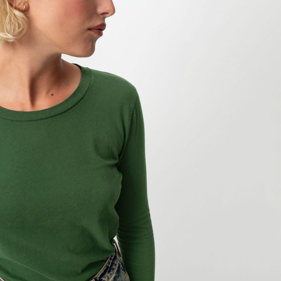 Women Green Cotton T-Shirt