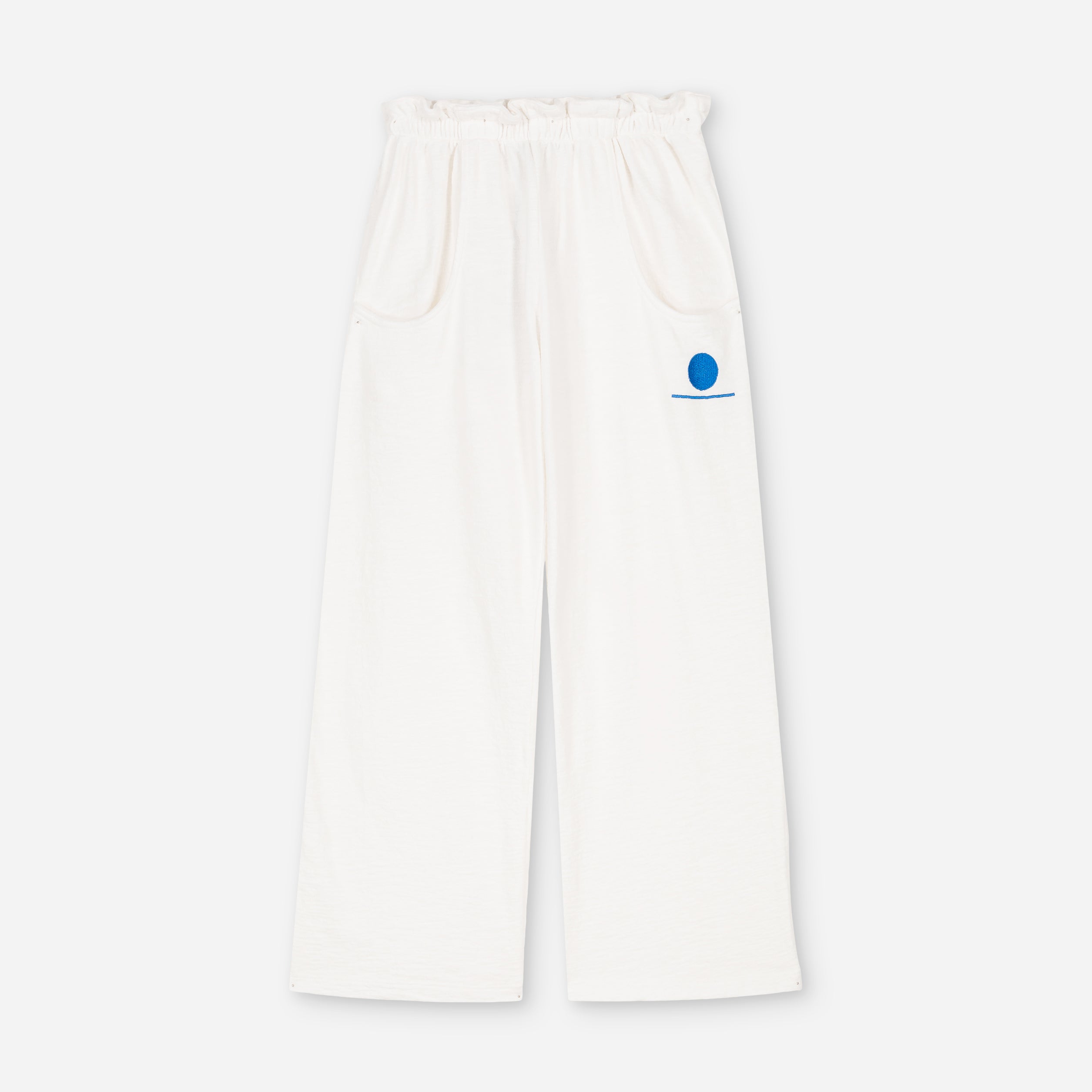 Boys & Girls White Cotton Trousers