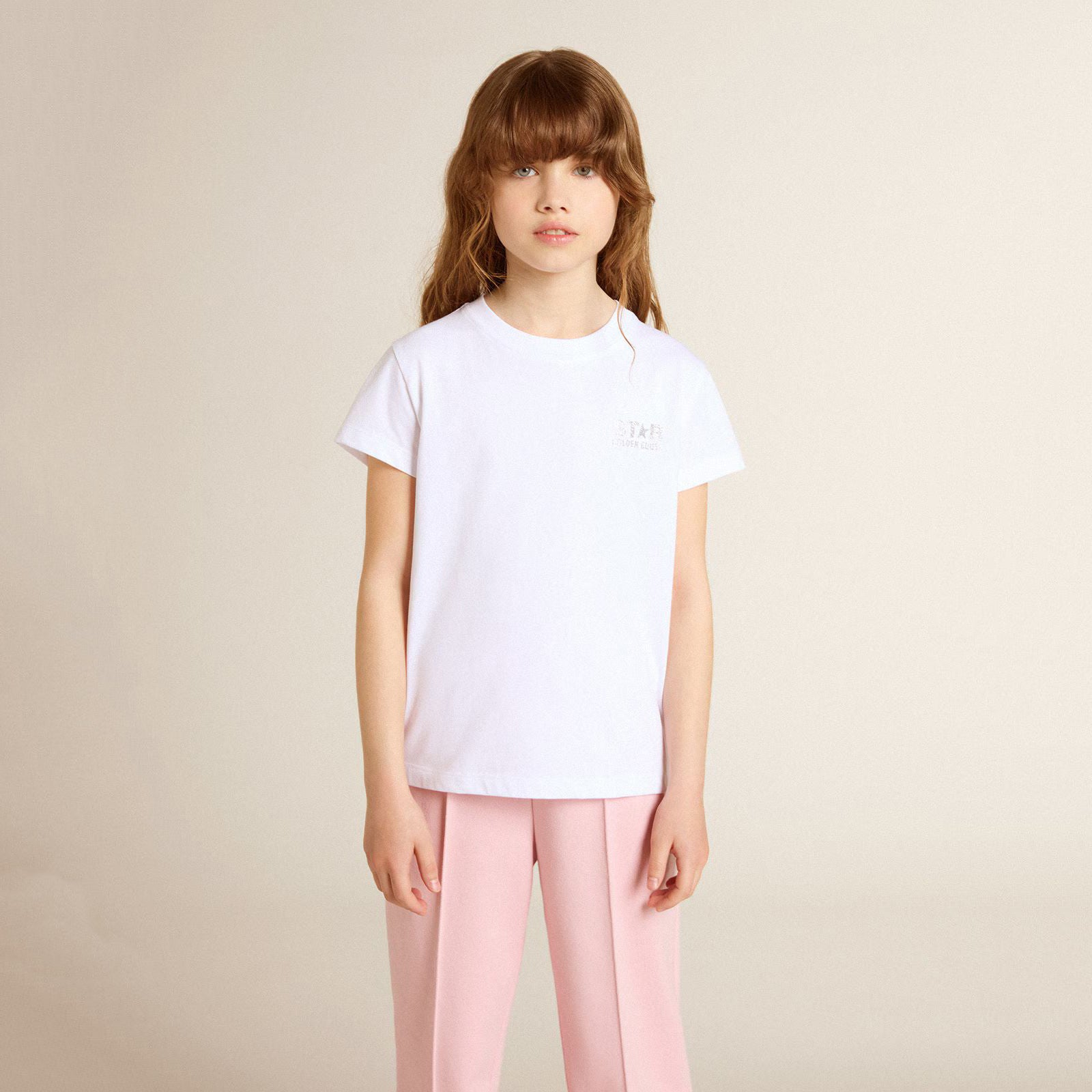 Boys & Girls White Cotton T-Shirt