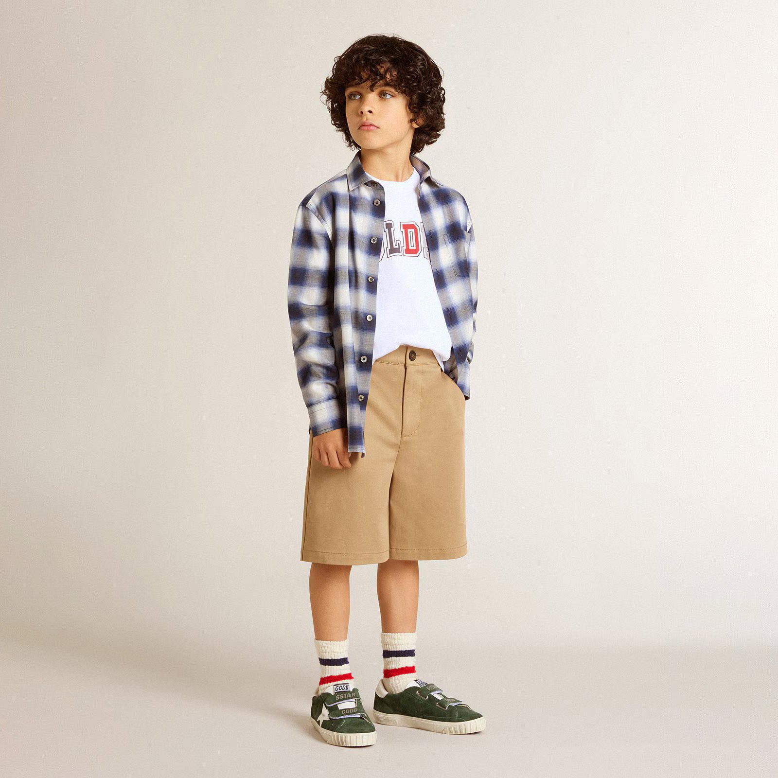 Boys & Girls White Logo Cotton T-Shirt