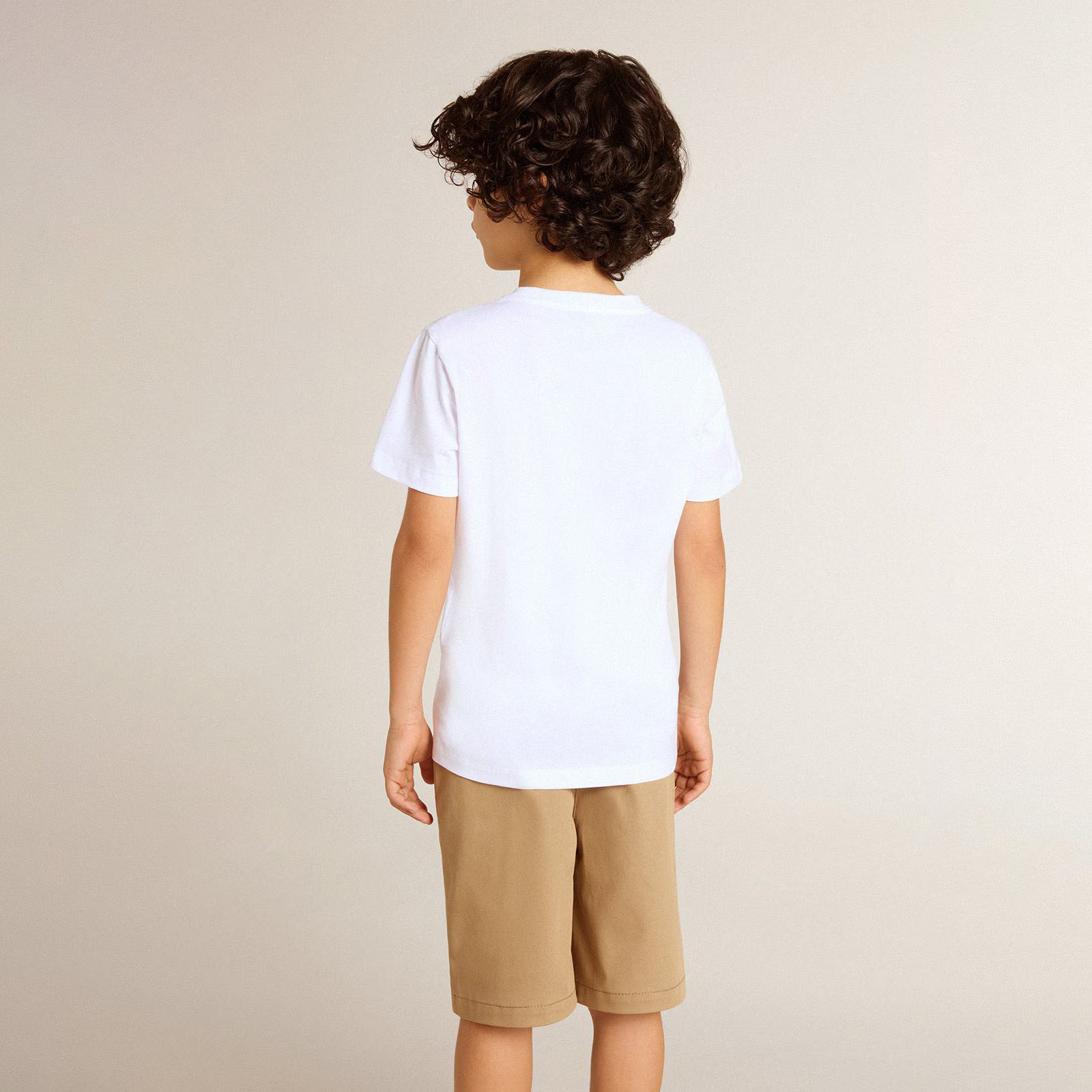 Boys & Girls White Logo Cotton T-Shirt