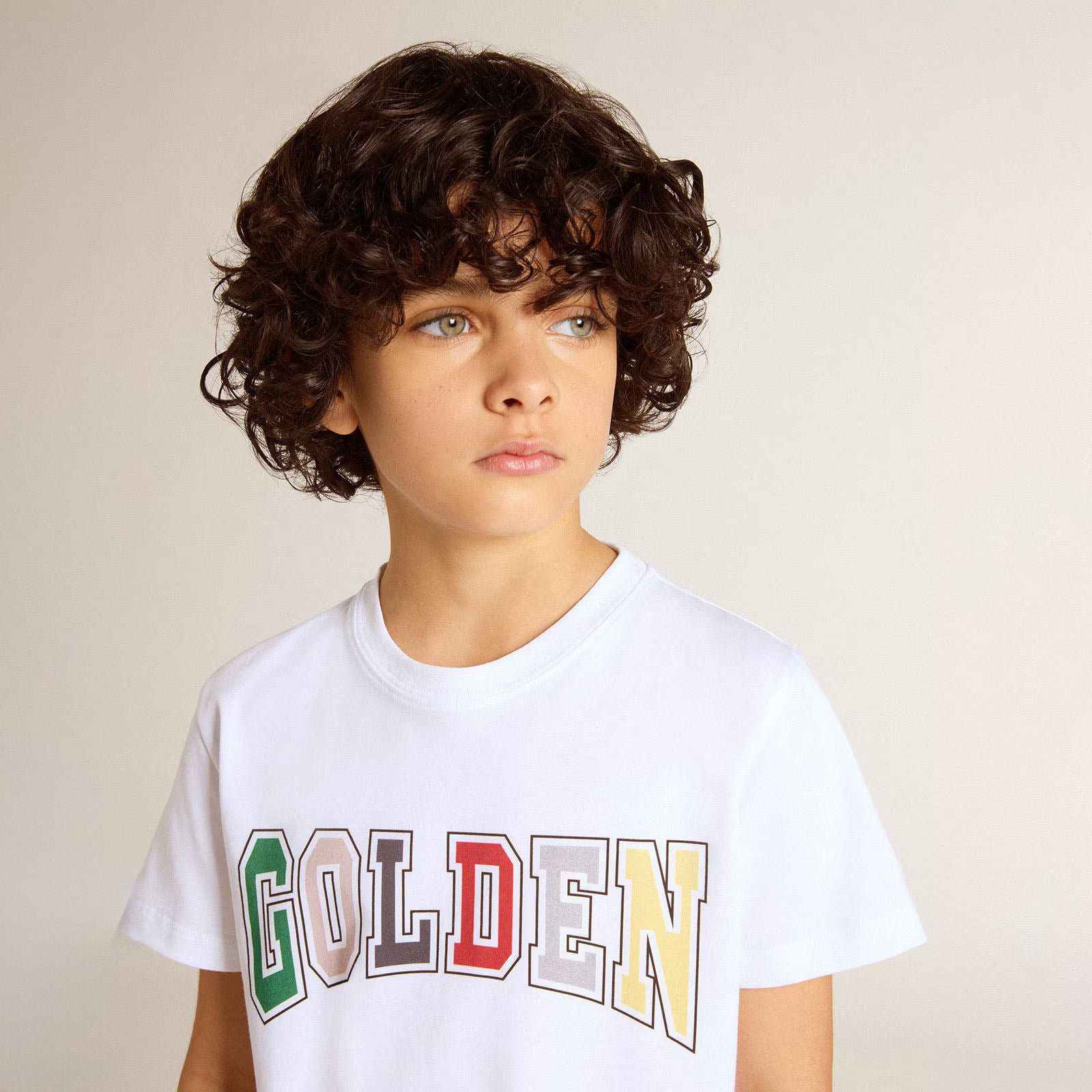 Boys & Girls White Logo Cotton T-Shirt