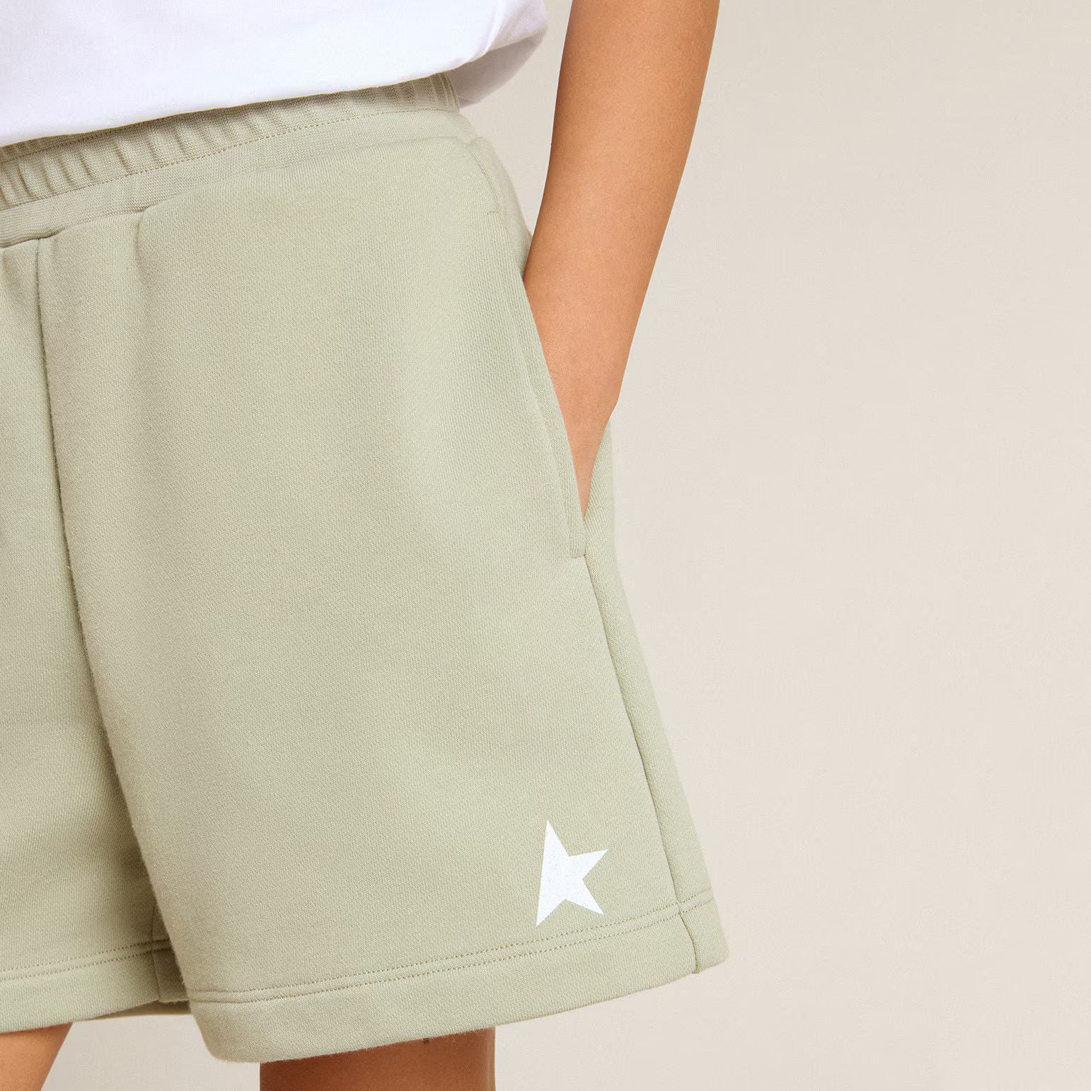 Boys & Girls Light Green Cotton Shorts
