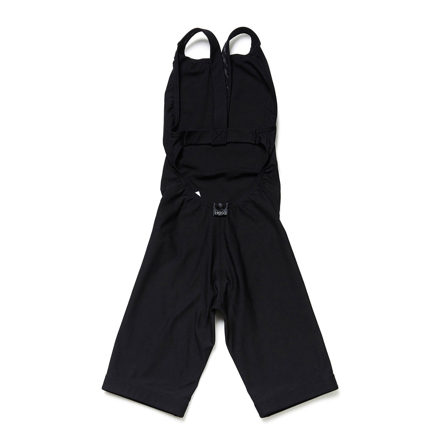 Girls Black Cropped Professional Swimsuit
