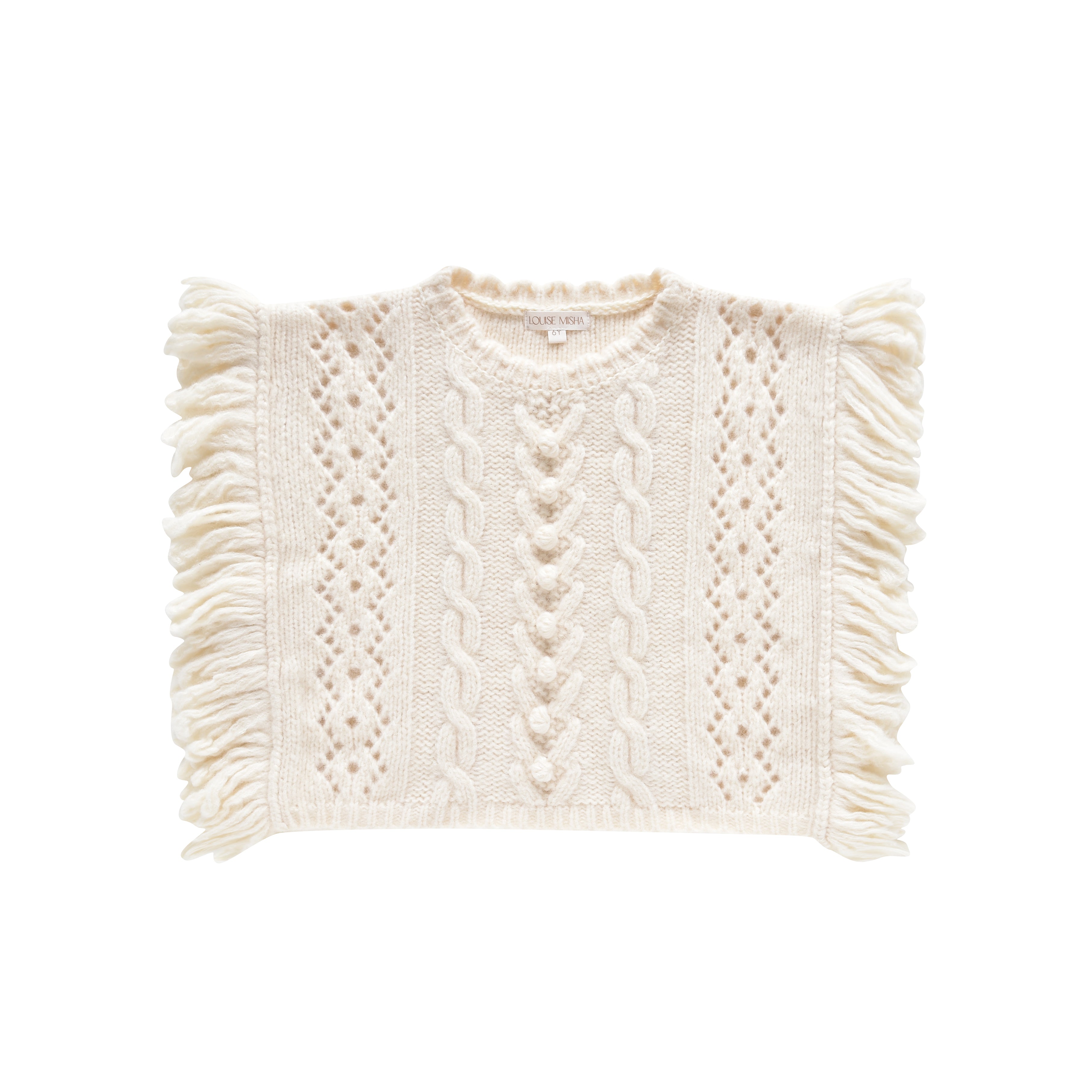 Girls White Wool Sweater