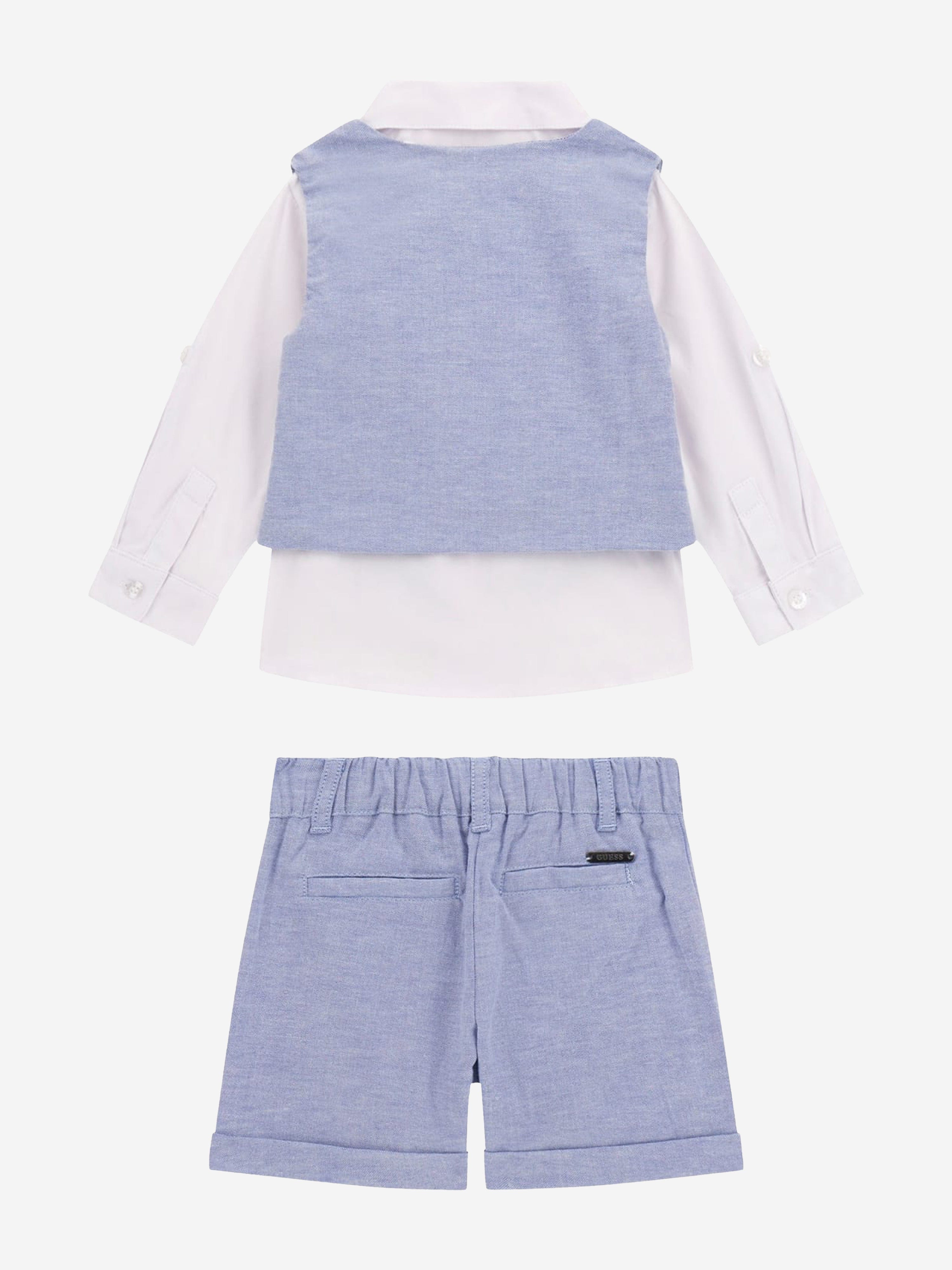 Baby Boys Short Suit Set in Blue