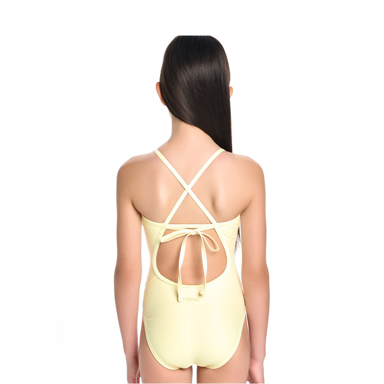 Girls Yellow Professional Swimsuit