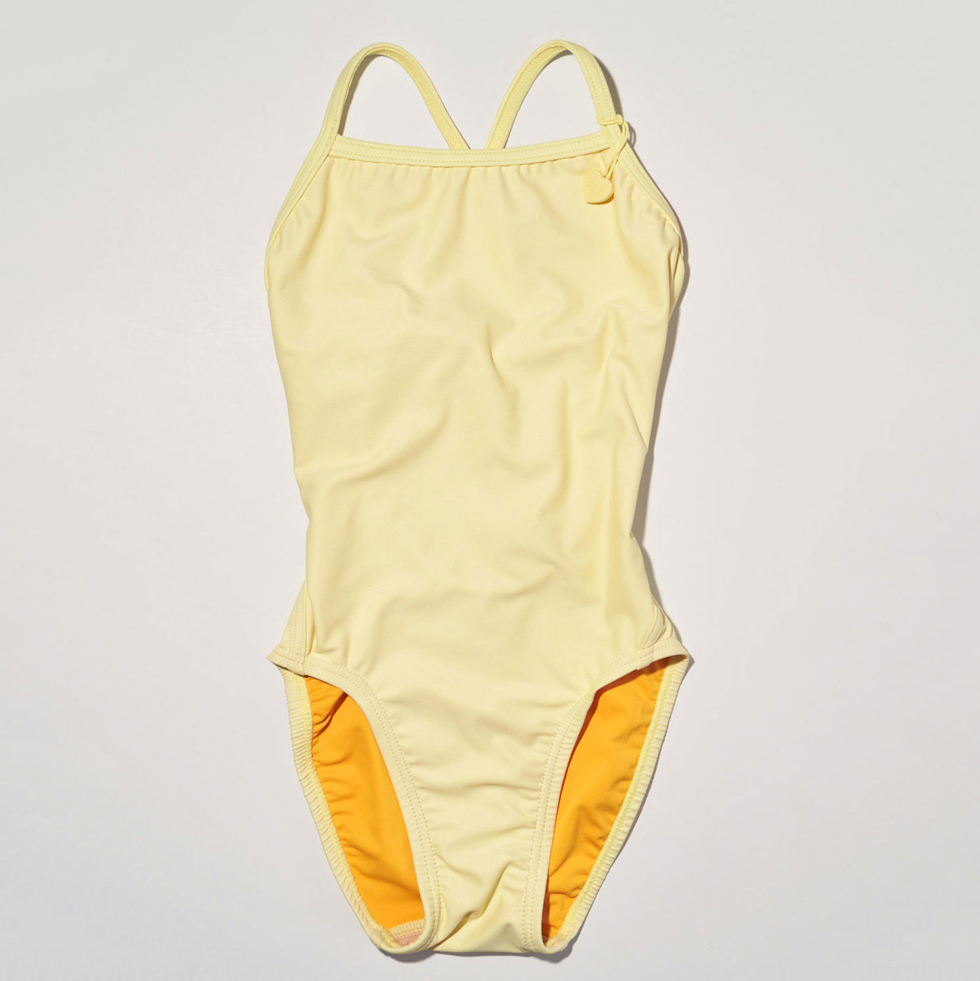 Girls Yellow Professional Swimsuit