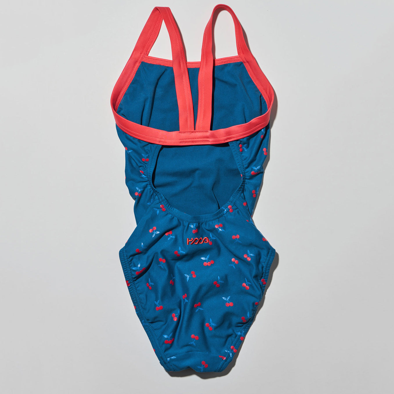 Girls Blue Printed Professional Swimsuit