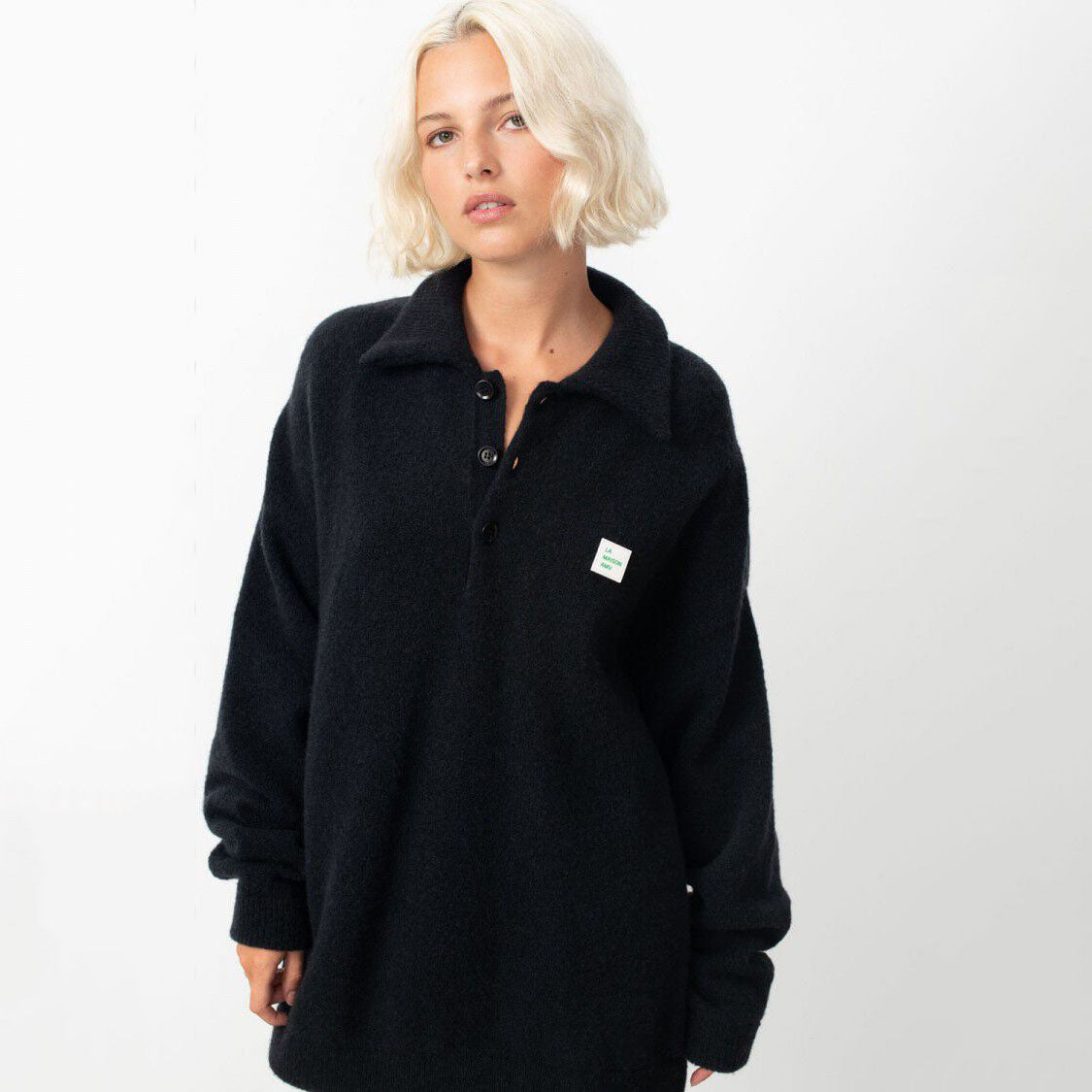 Women Black Wool Sweater