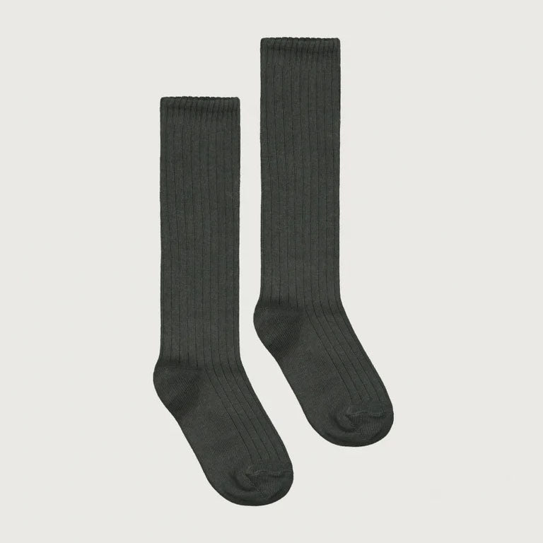 Boys & Girls Black Cotton Long Socks