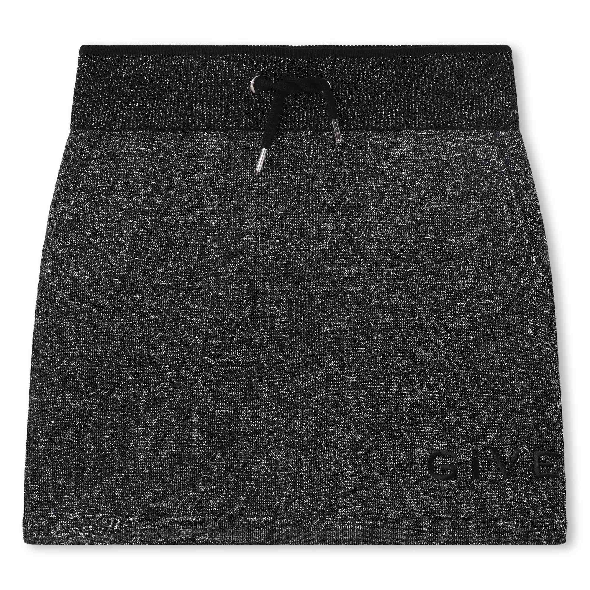 Girls Black Logo Skirt