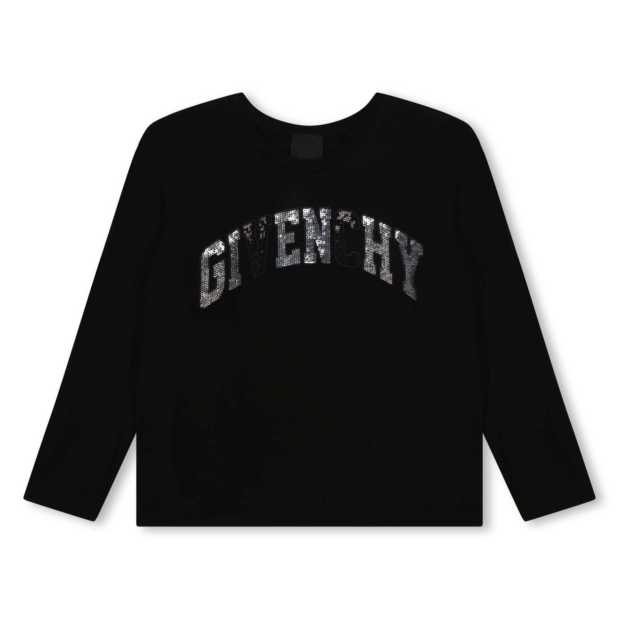 Girls Black Logo Cotton T-Shirt